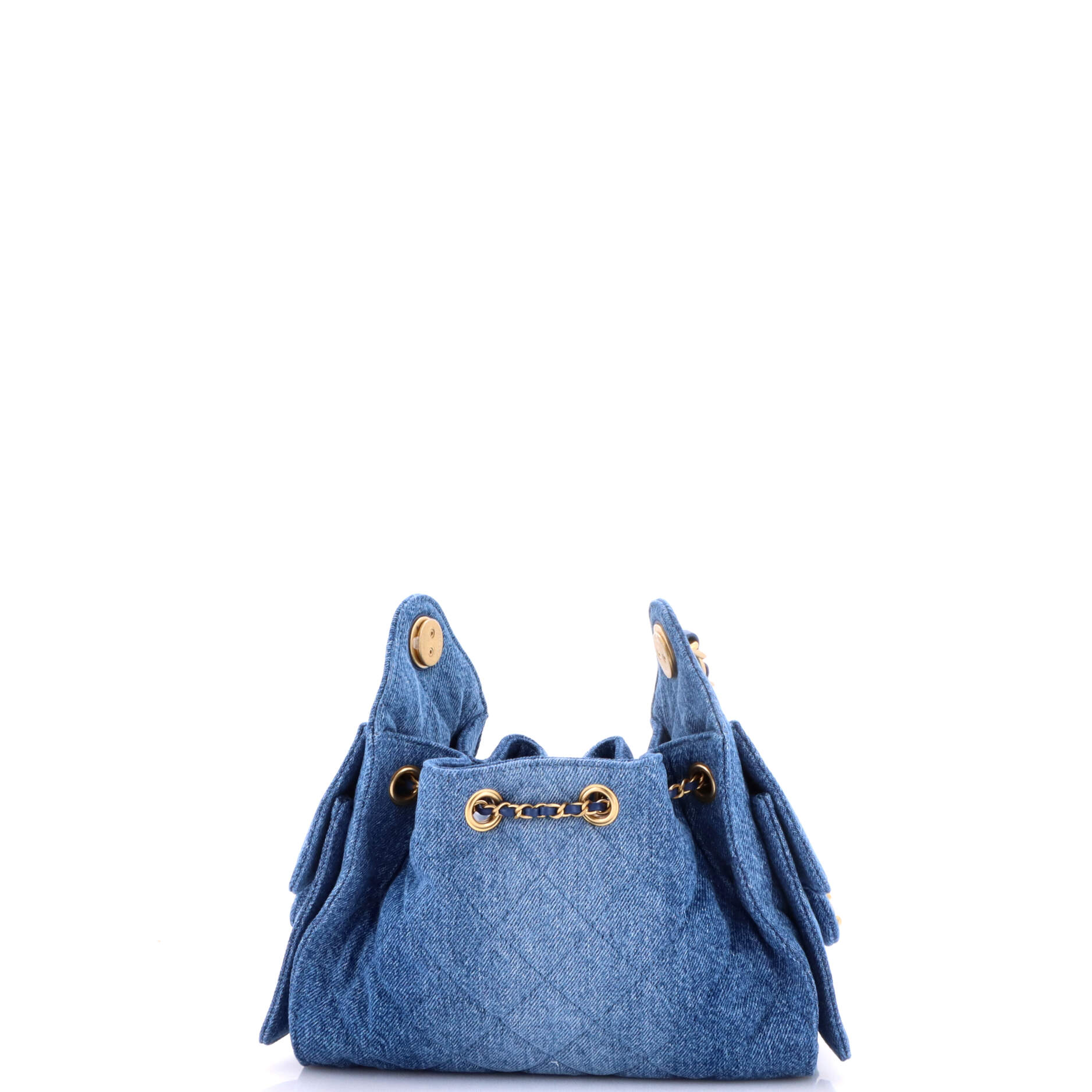 25 Hobo Bag Quilted Denim Mini - Image 3