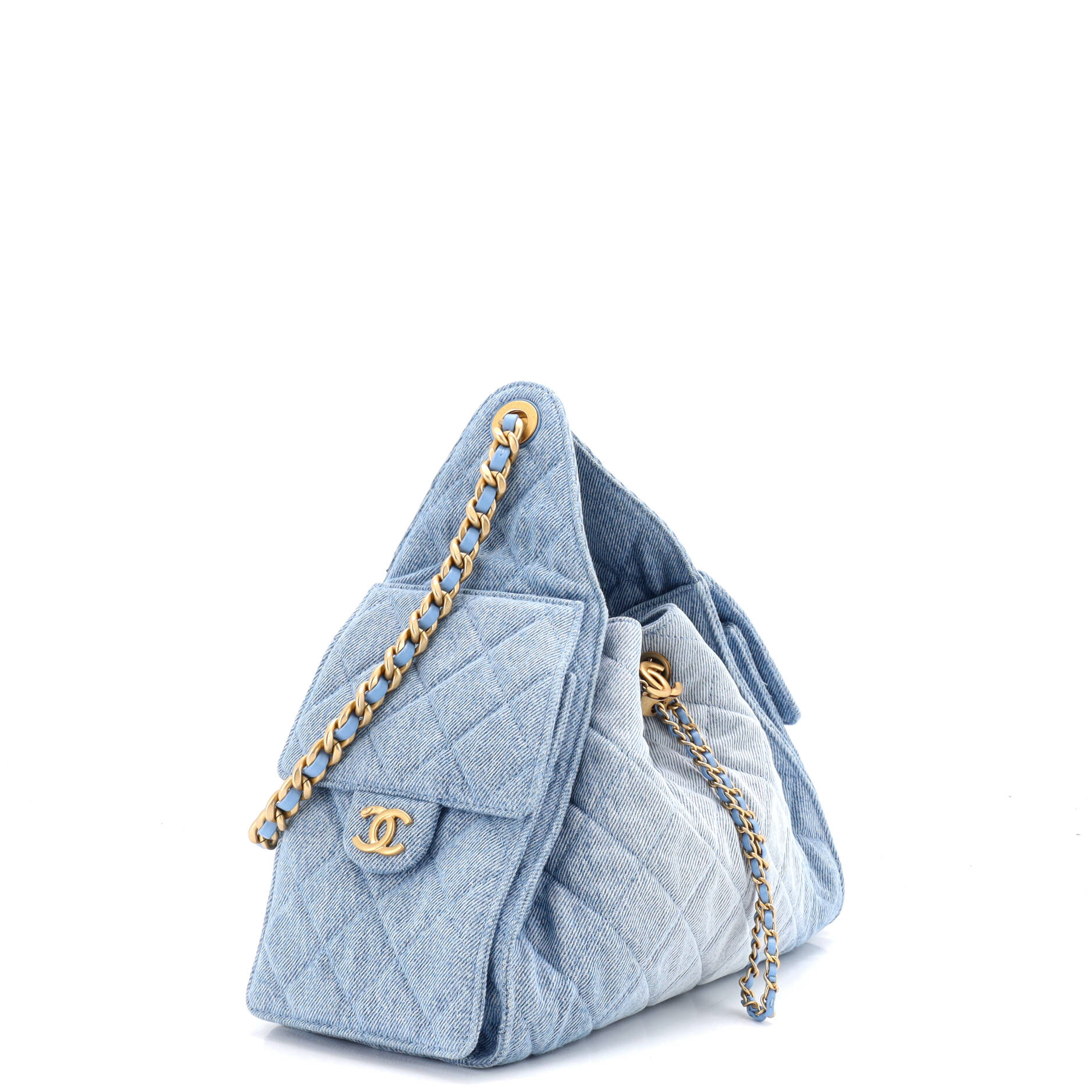 25 Hobo Bag Quilted Denim Small - Image 2