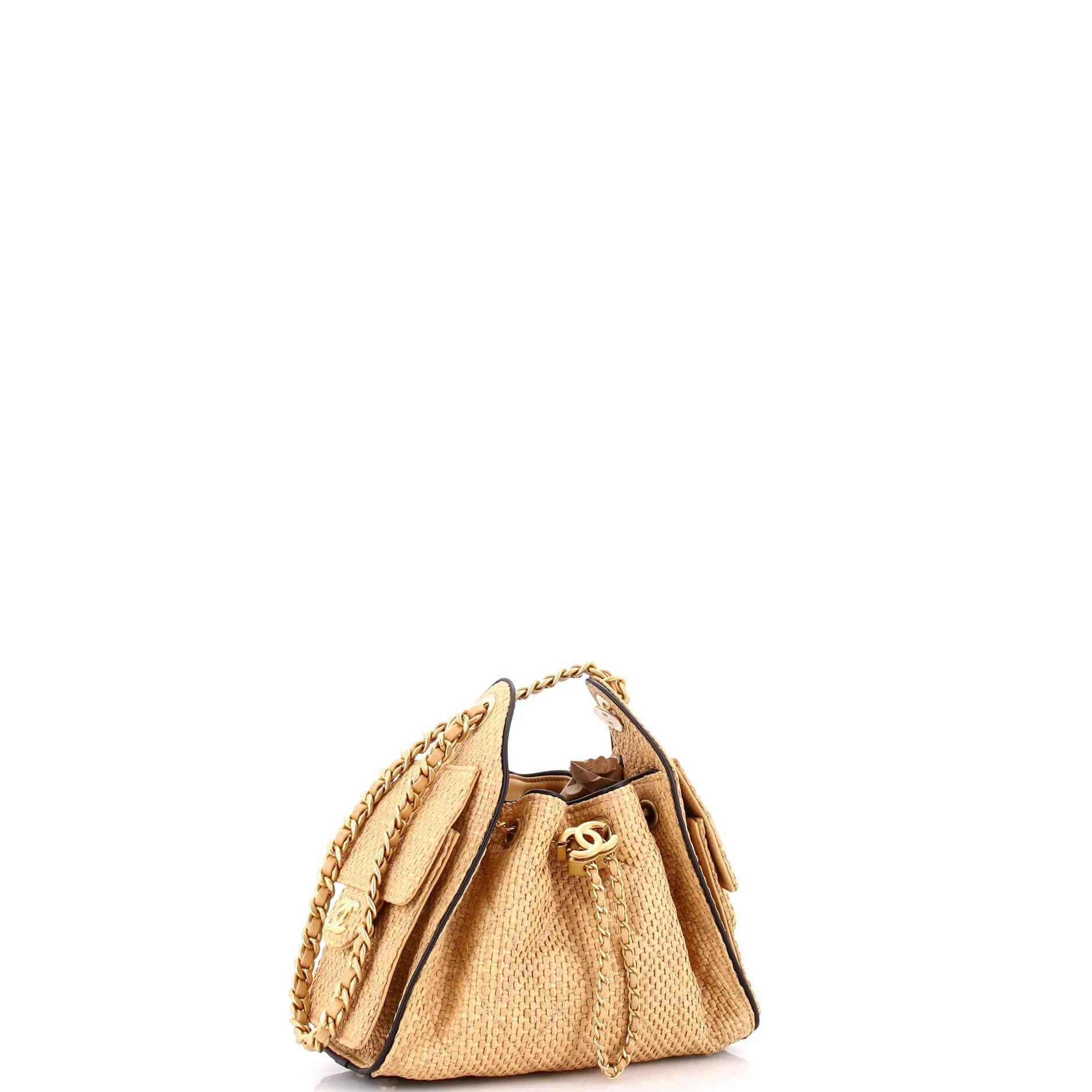 25 Hobo Bag Quilted Raffia Mini - Image 2