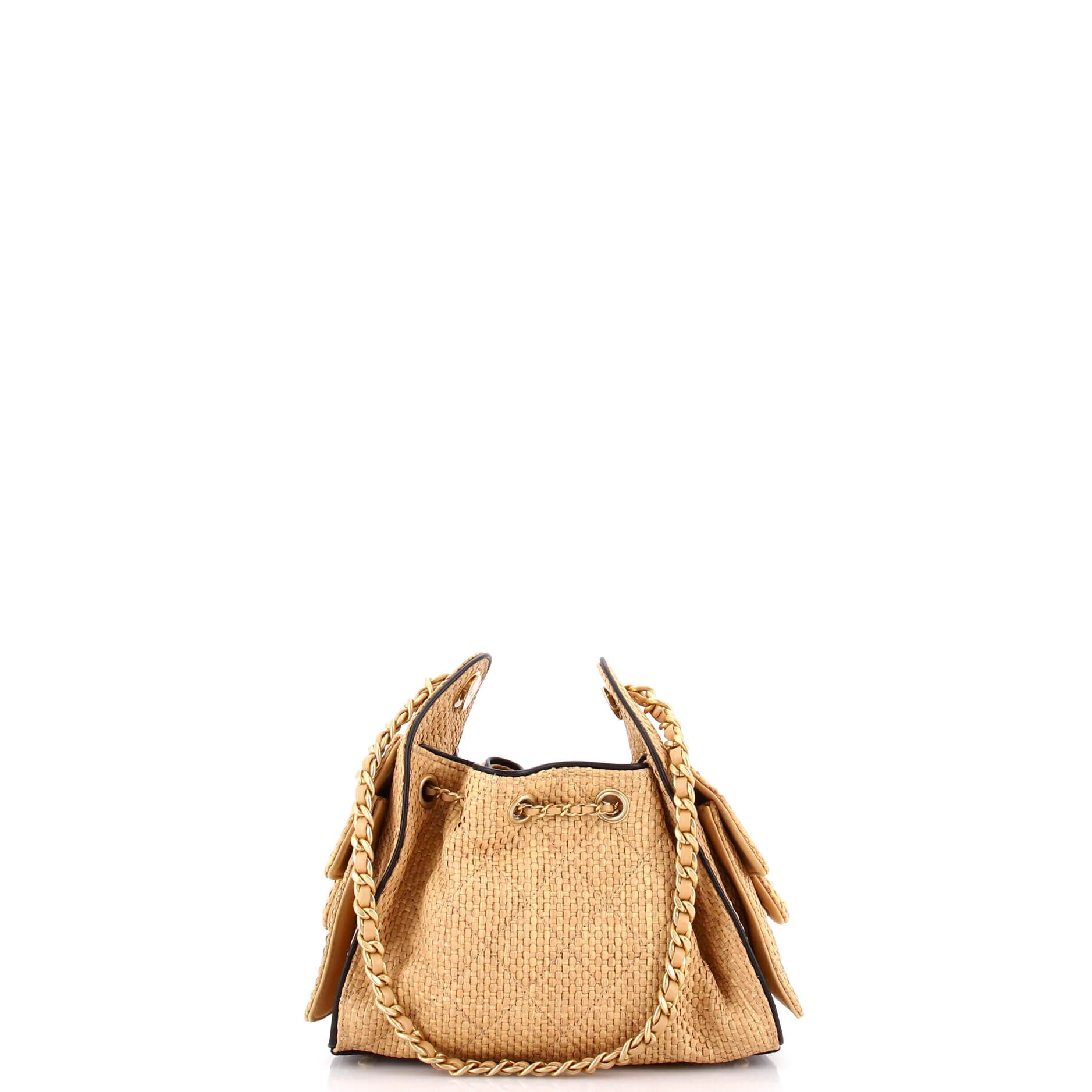 25 Hobo Bag Quilted Raffia Mini - Image 3