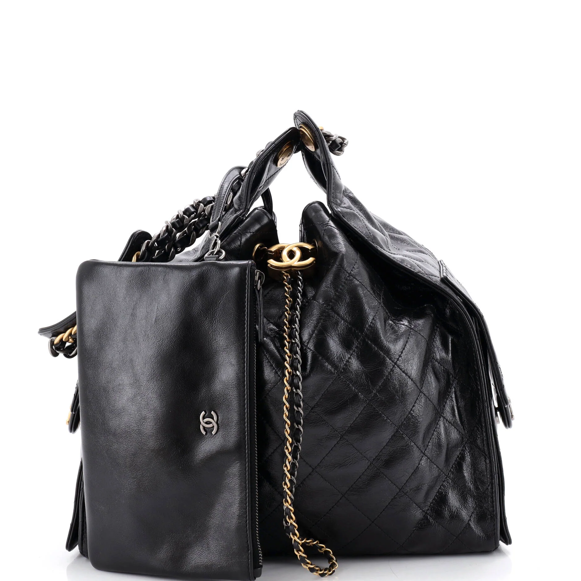 25 Hobo Bag Quilted Shiny Crumpled Calfskin Medium - Image 2
