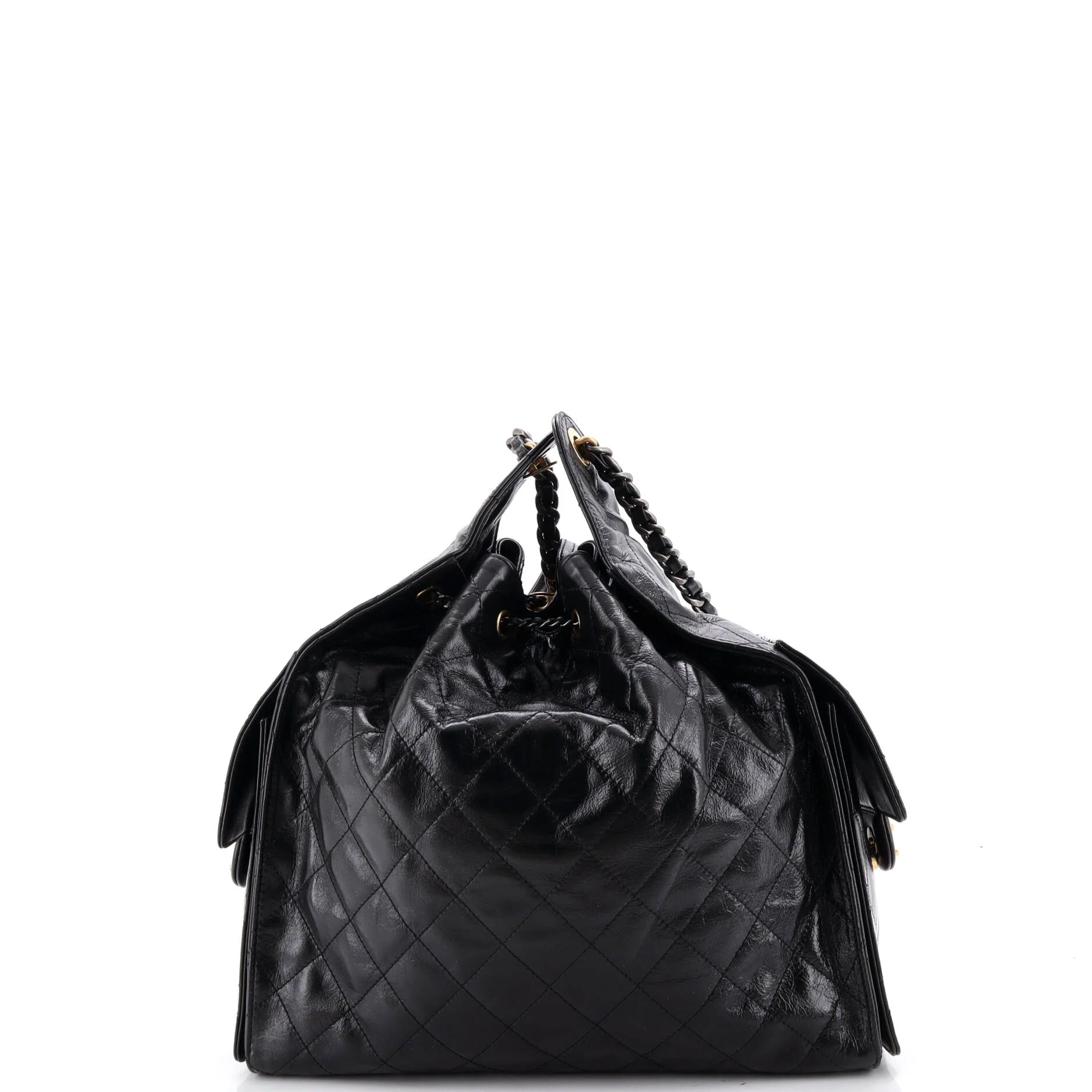 25 Hobo Bag Quilted Shiny Crumpled Calfskin Medium - Image 4