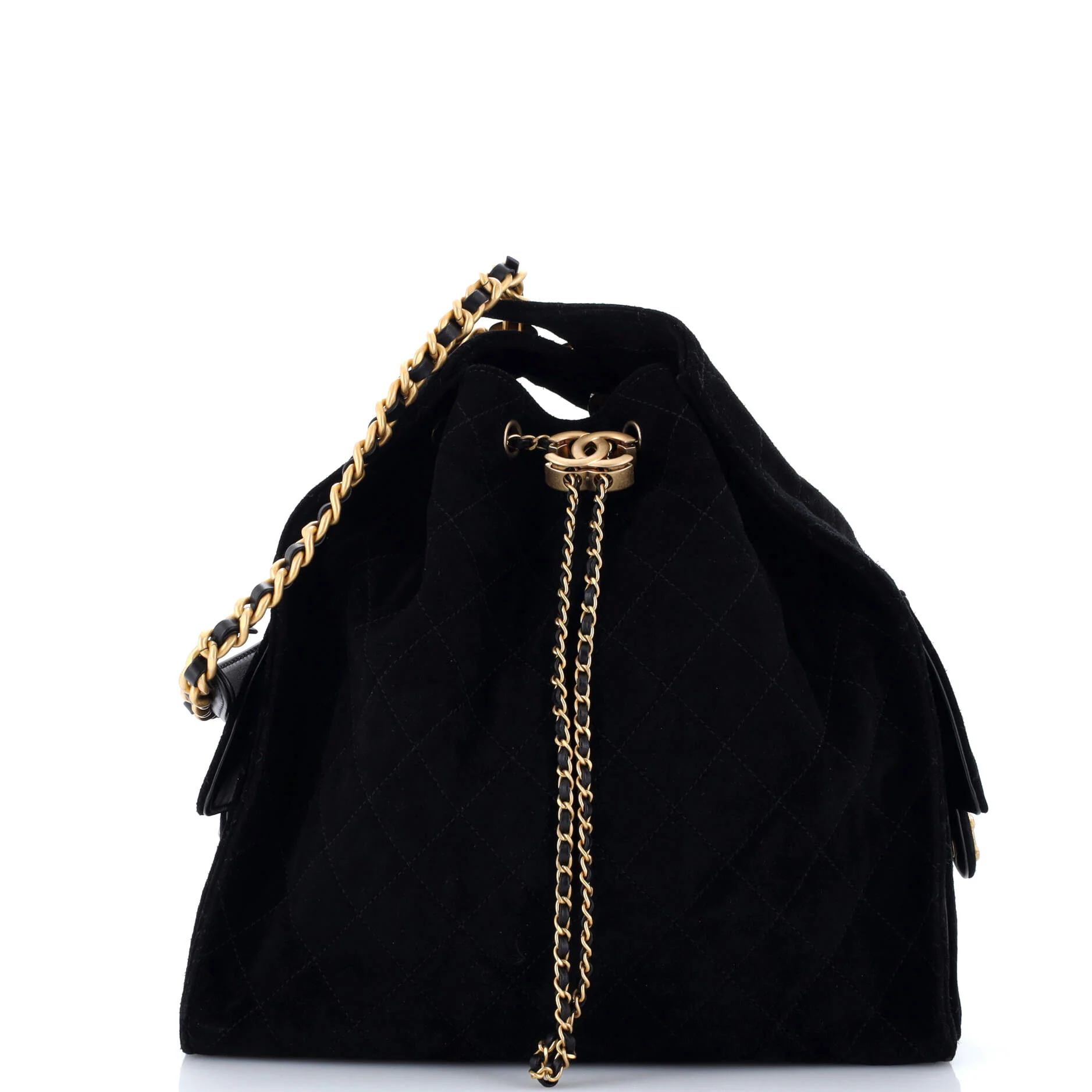 25 Hobo Bag Quilted Suede Medium