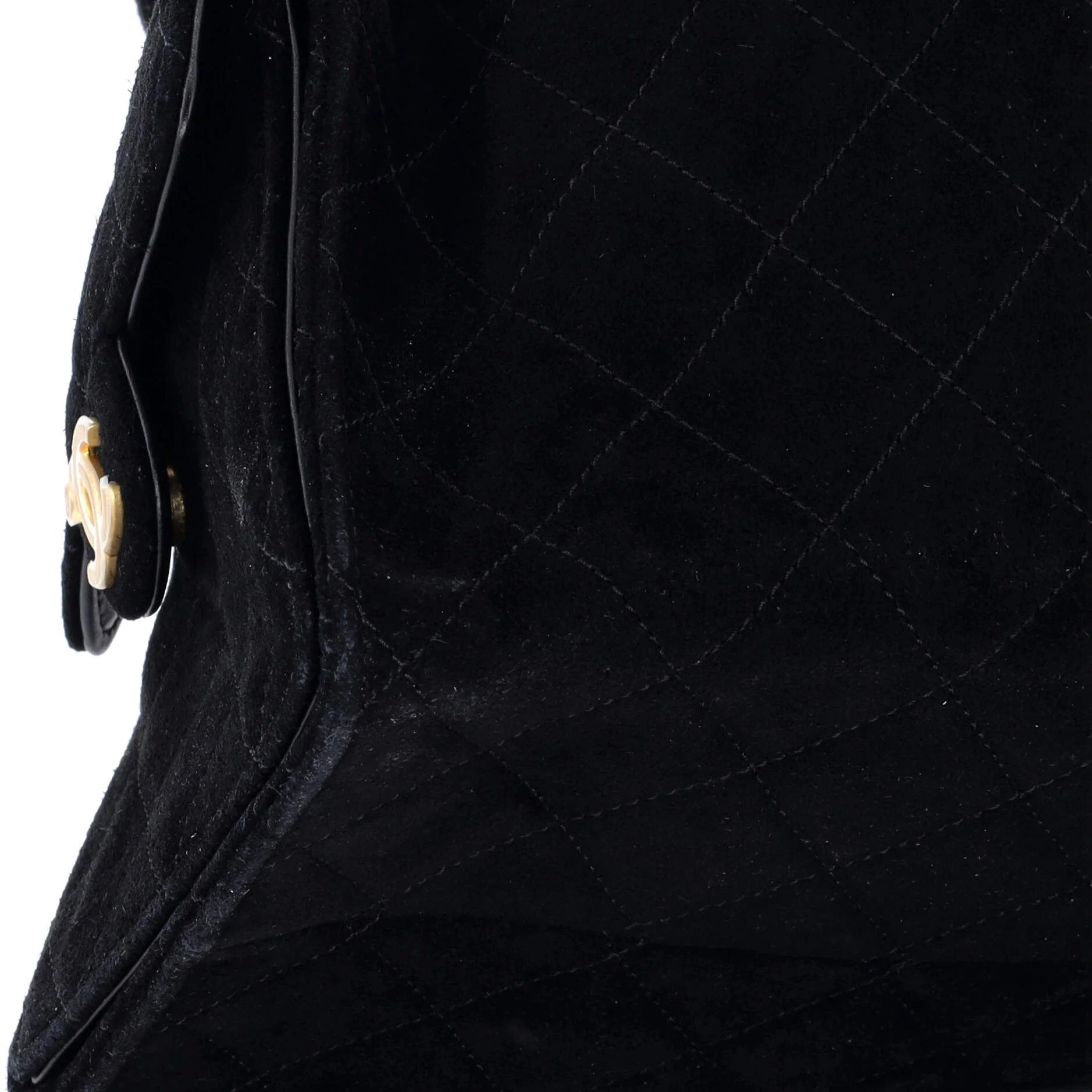 25 Hobo Bag Quilted Suede Medium - Image 6
