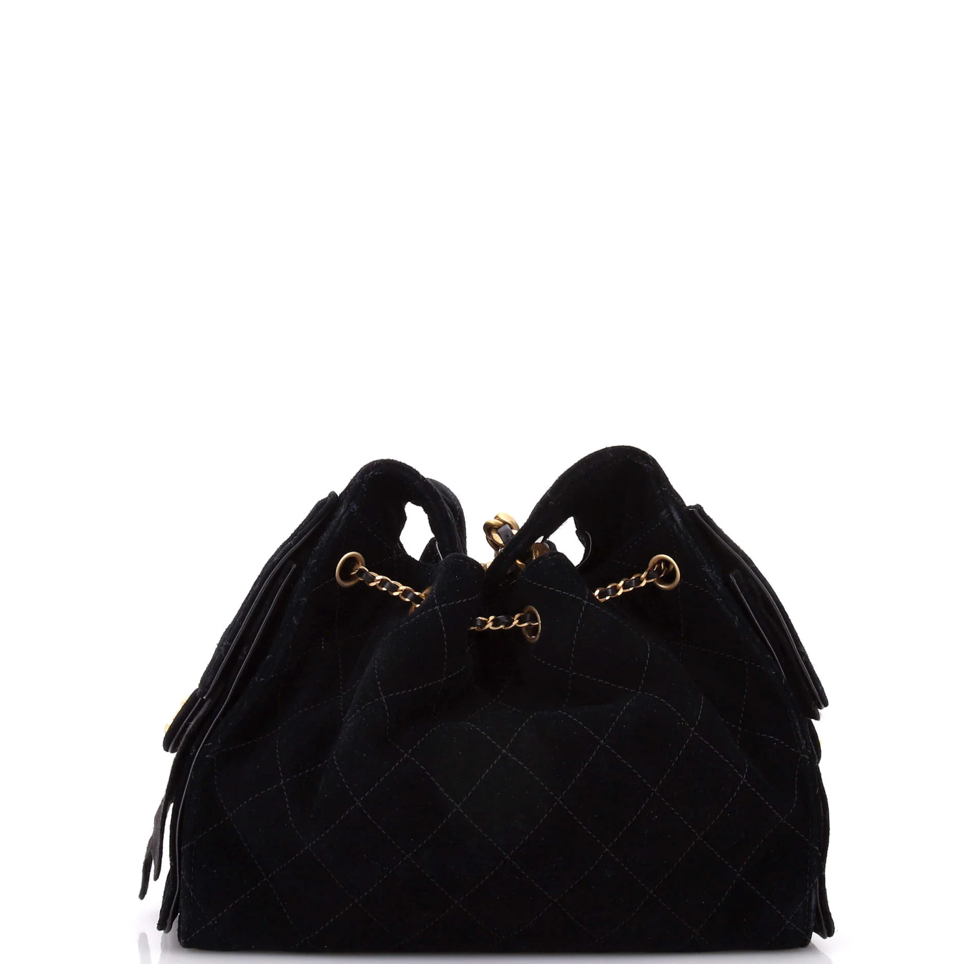 25 Hobo Bag Quilted Suede Small - Image 3