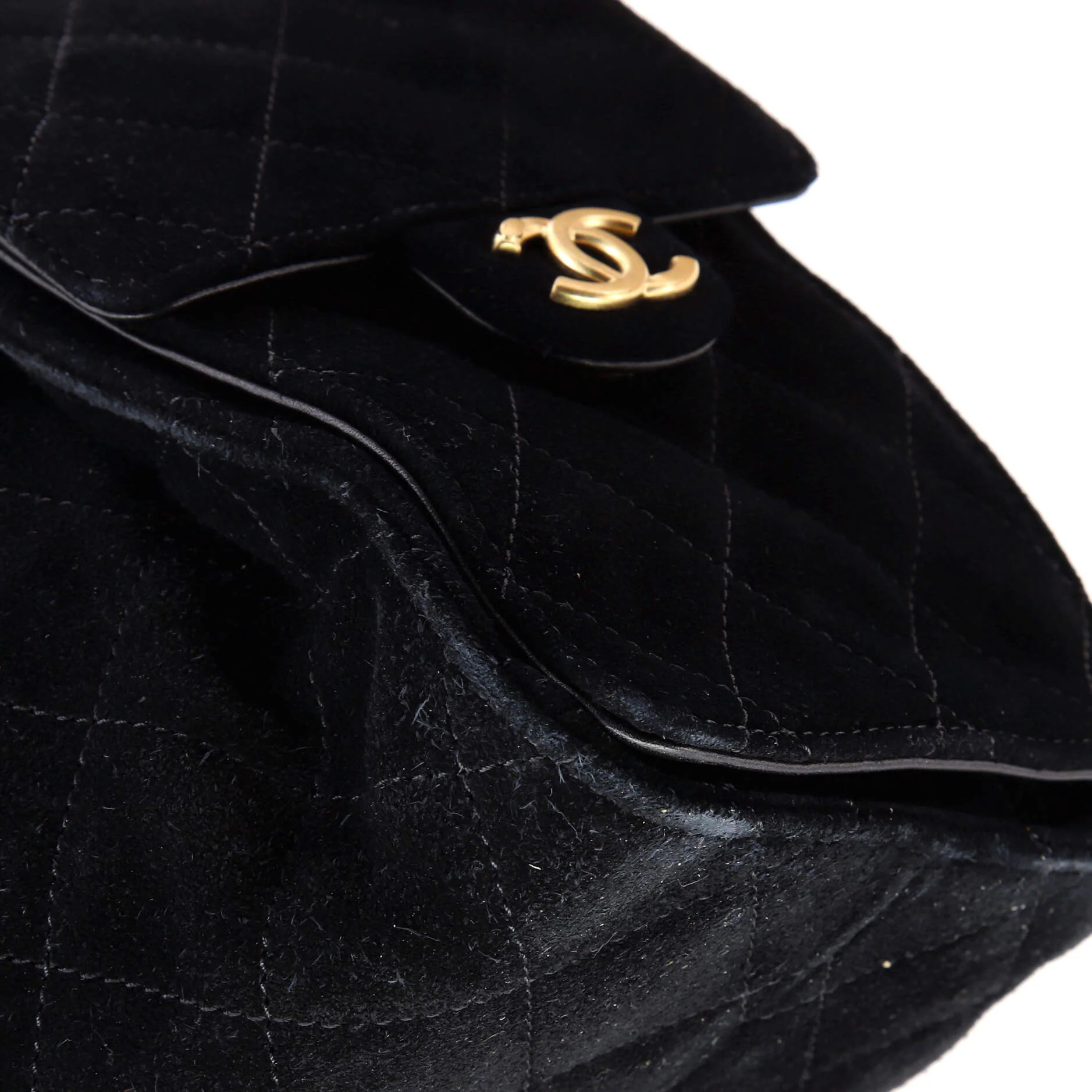 25 Hobo Bag Quilted Suede Small - Image 7