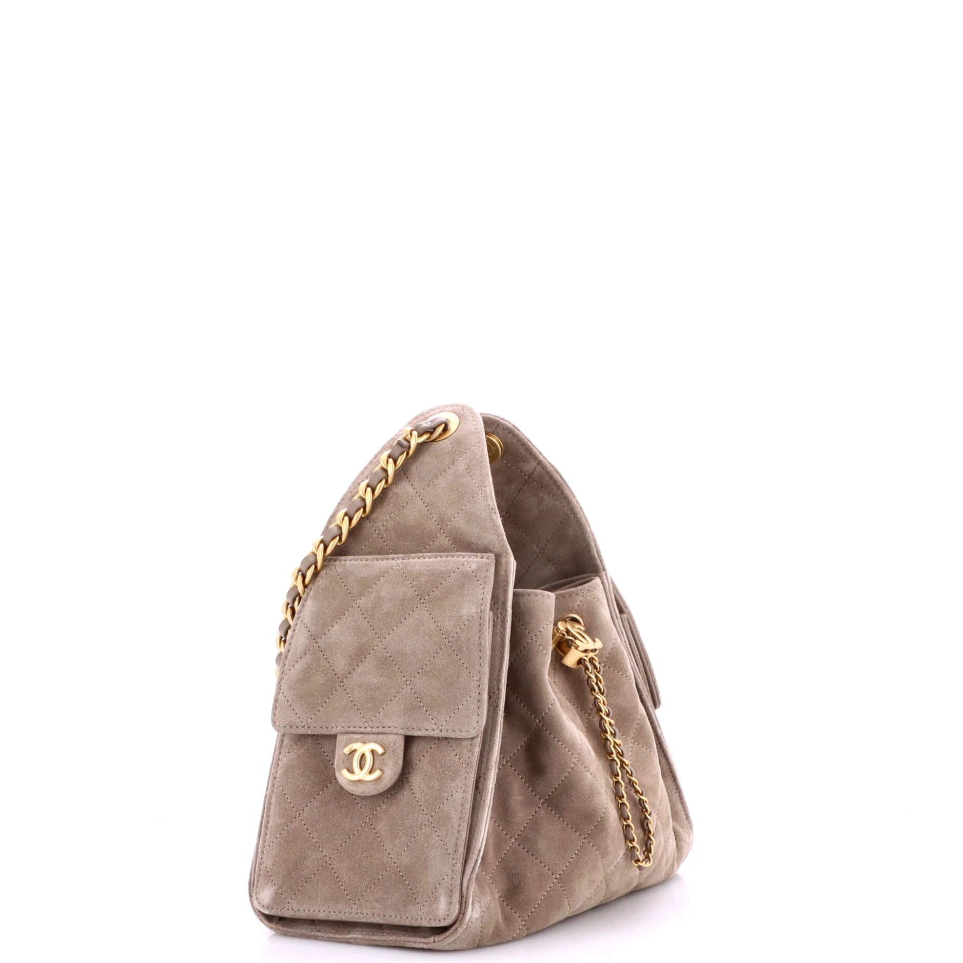 25 Hobo Bag Quilted Suede Small - Image 2