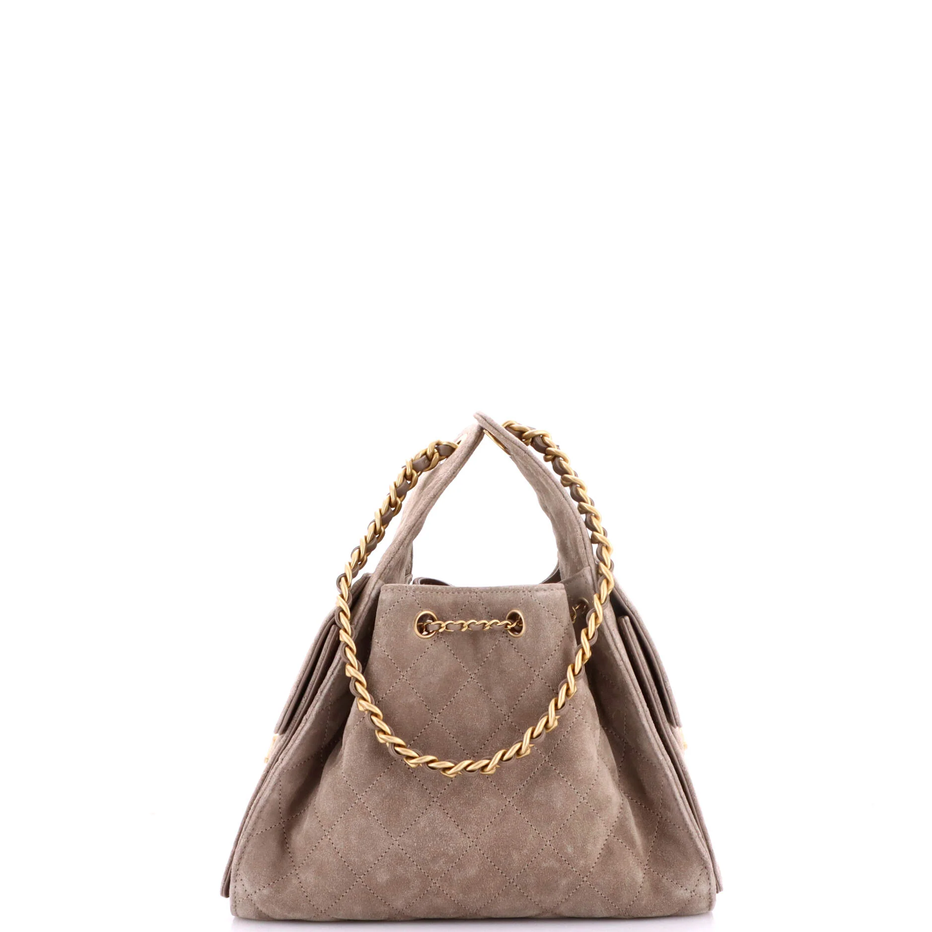 25 Hobo Bag Quilted Suede Small - Image 3