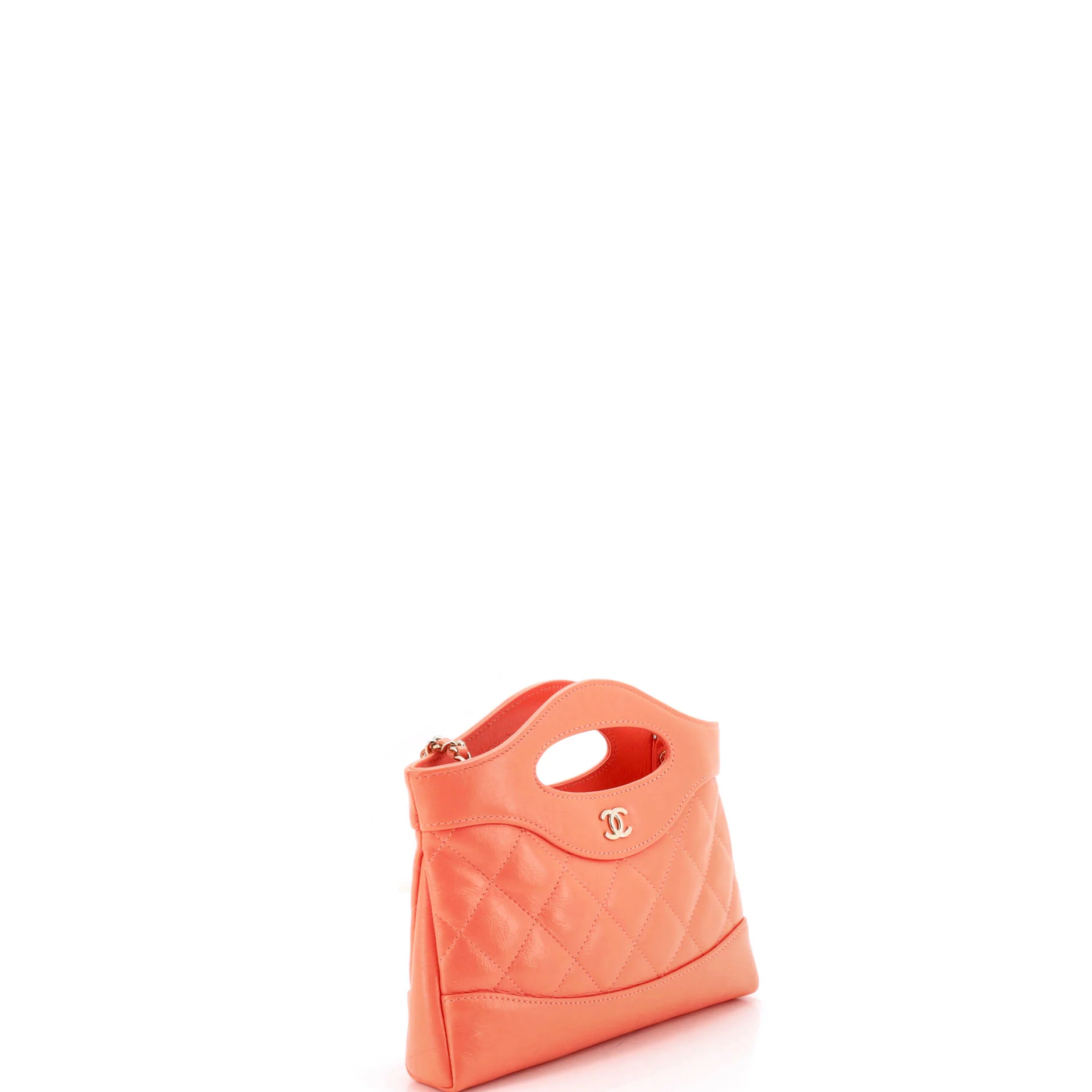 31 Shopping Bag Clutch with Chain Quilted Lambskin Small - Image 2