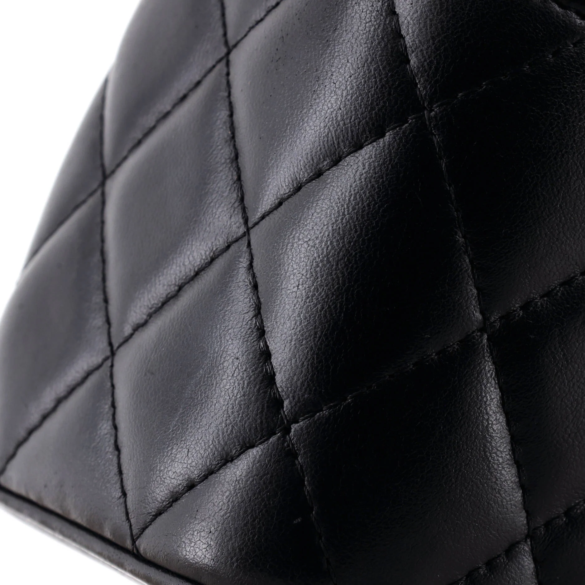 All Slide Long Vanity Case with Chain Quilted Lambskin Small - Image 6