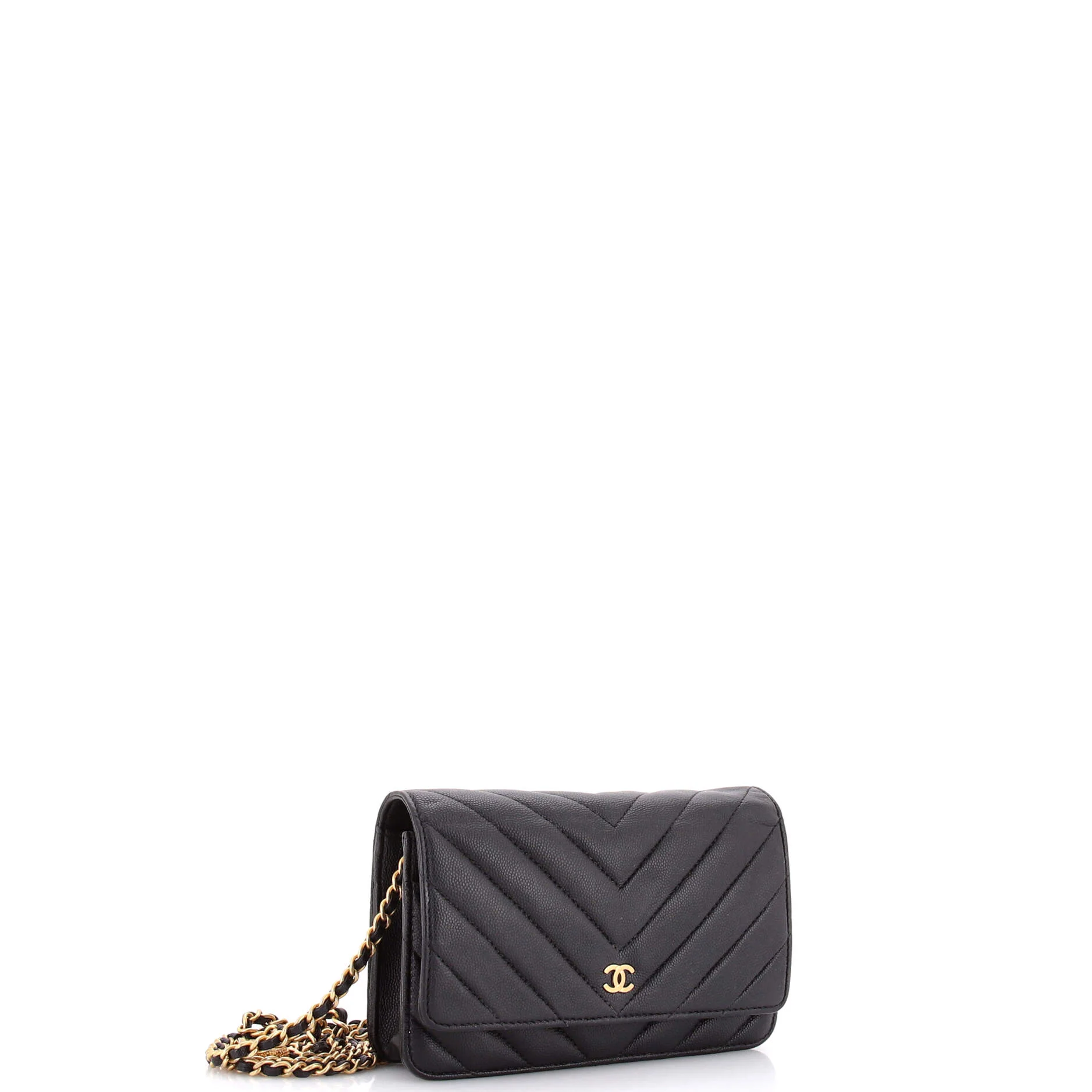 Ancient Greek Charm Wallet on Chain Chevron Caviar - Image 2