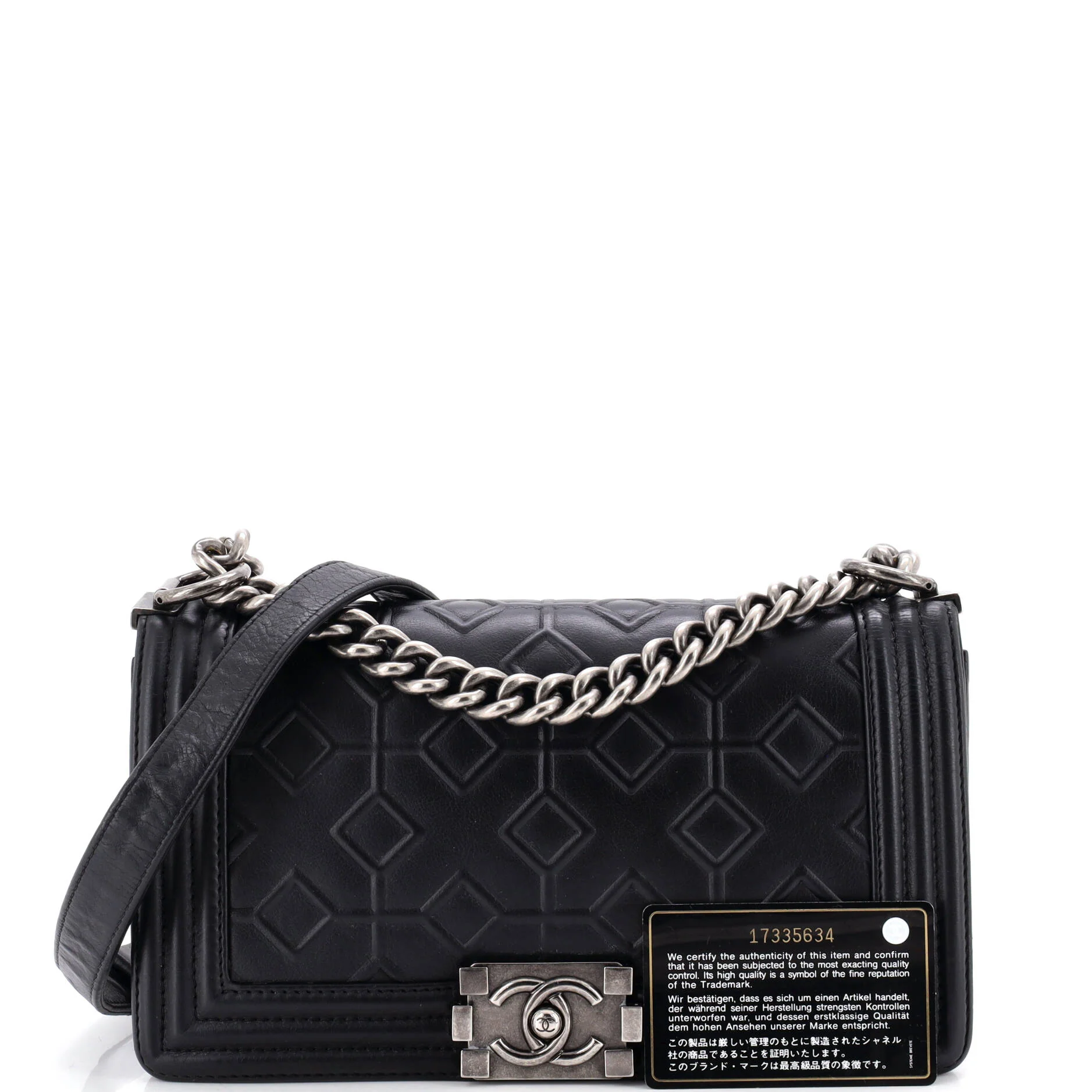 Arabesque Boy Flap Bag Embossed Calfskin Old Medium - Image 2