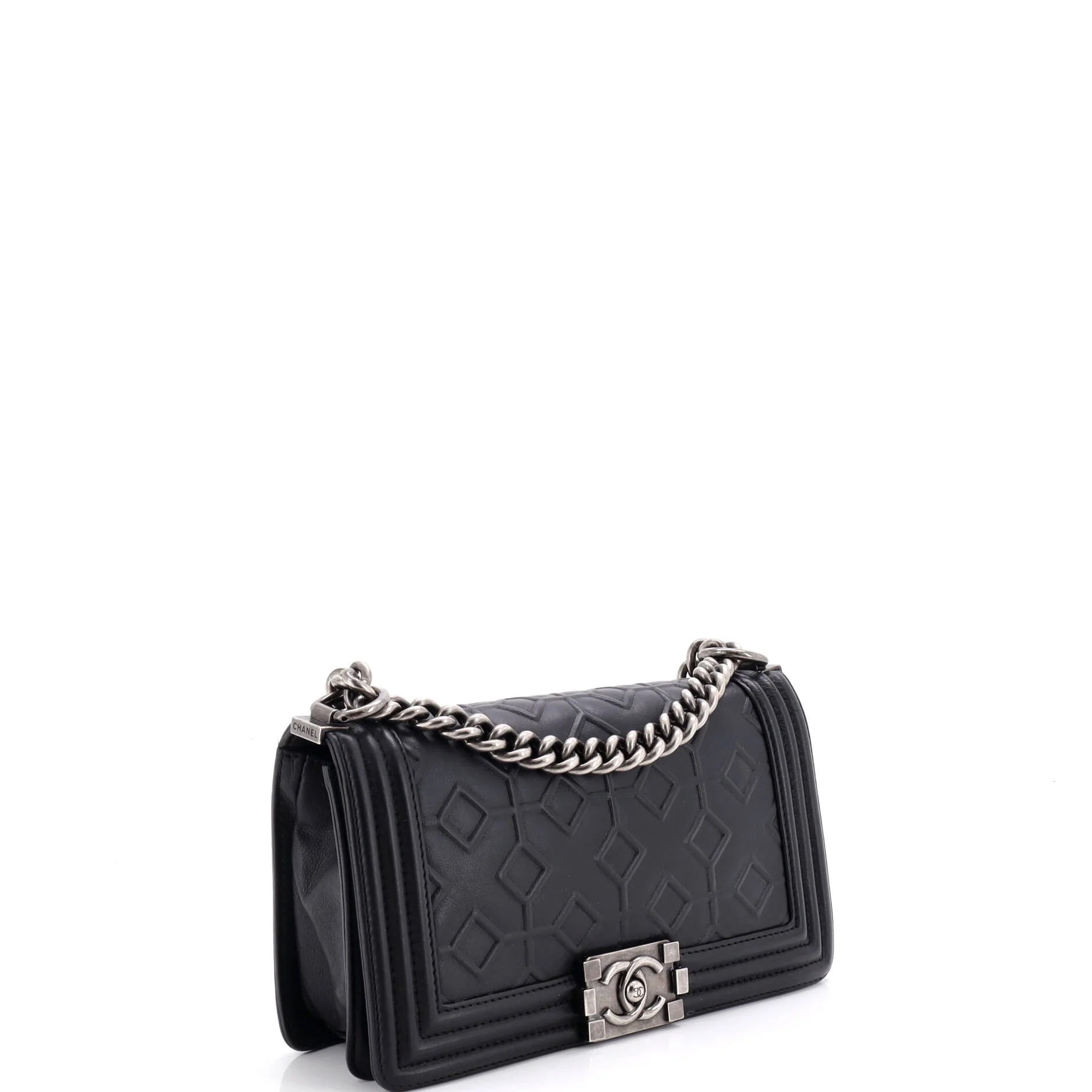 Arabesque Boy Flap Bag Embossed Calfskin Old Medium - Image 3