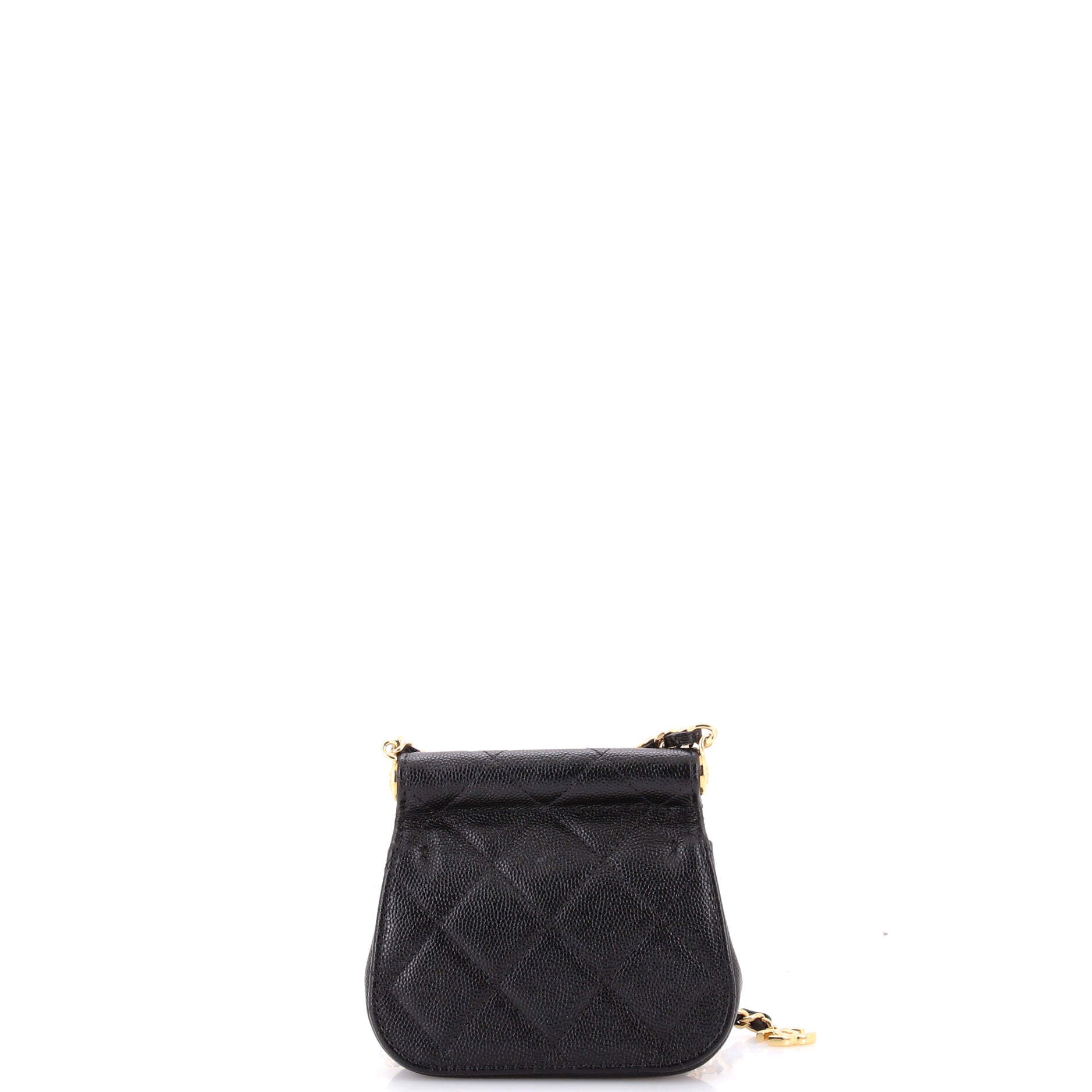 Bar Clutch on Chain Quilted Caviar Mini - Image 3