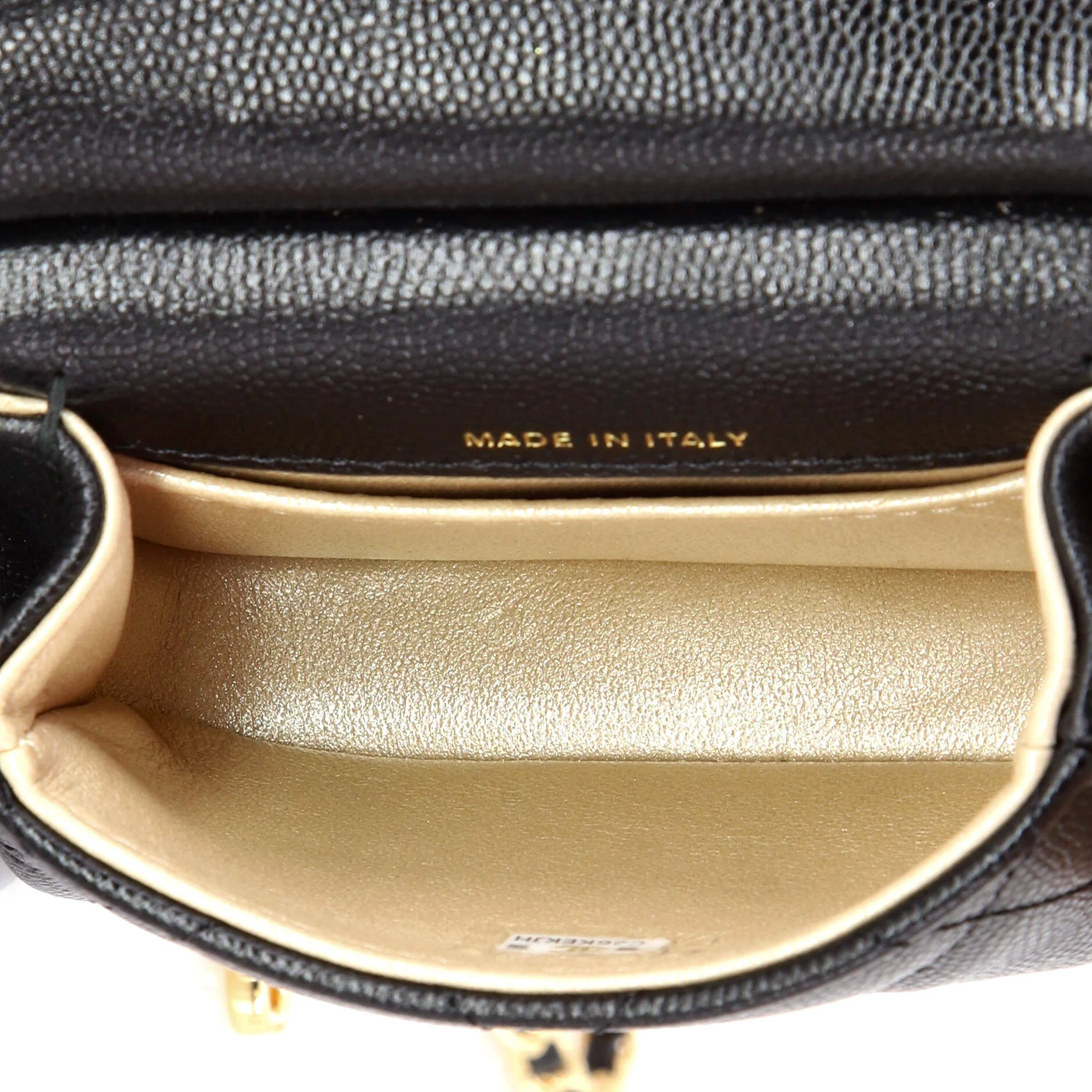 Bar Clutch on Chain Quilted Caviar Mini - Image 5