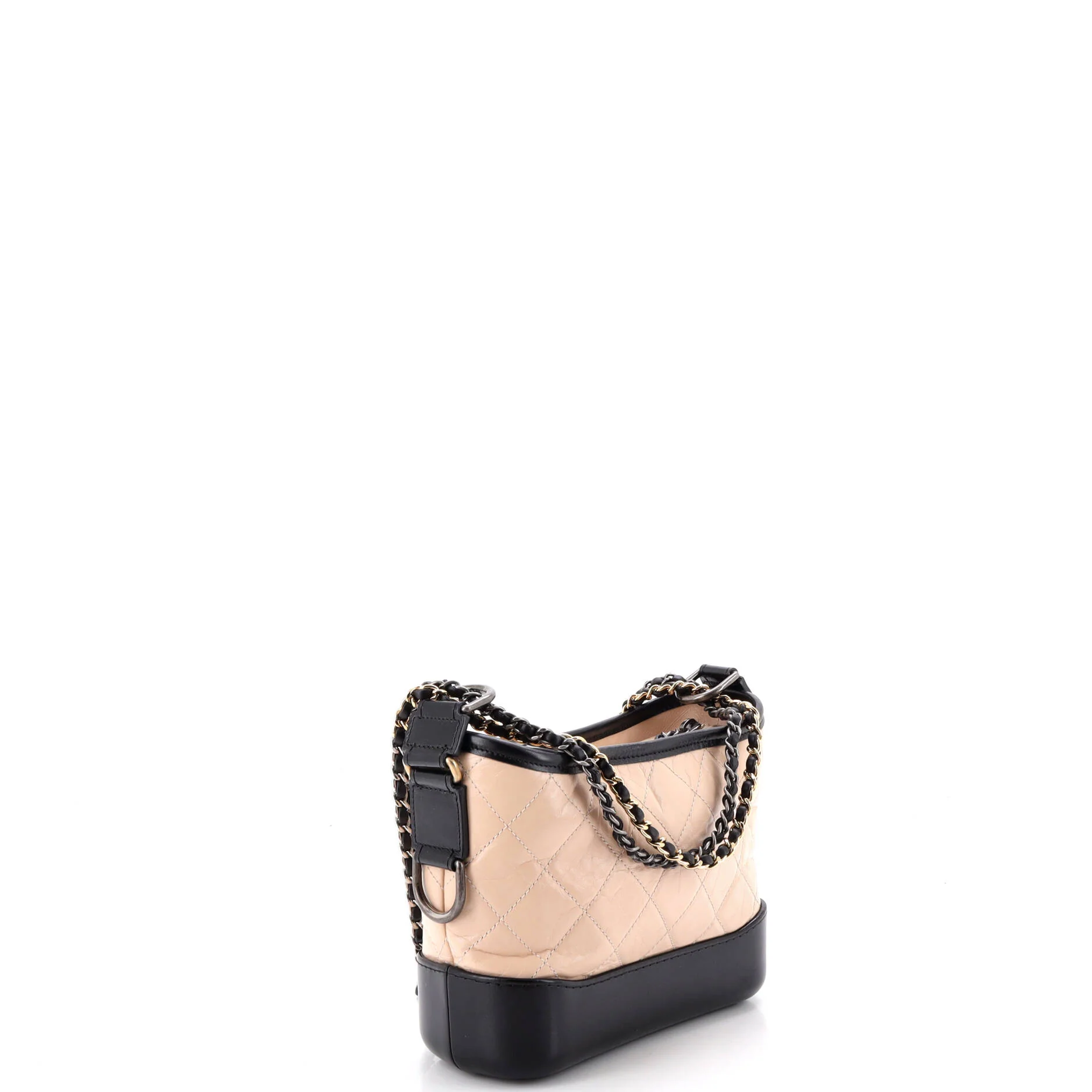 Bicolor Gabrielle Hobo Quilted Aged Calfskin Small - Image 3