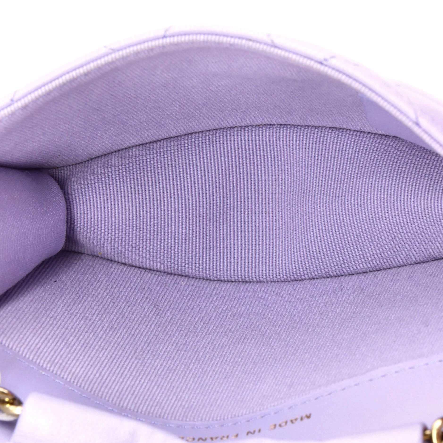 Bow Strap Card Holder on Chain Quilted Lambskin - Image 6