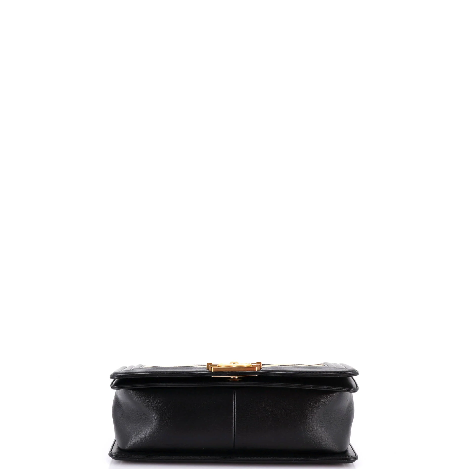 Boy Flap Bag Braided Chevron Calfskin and Lambskin Old Medium - Image 4