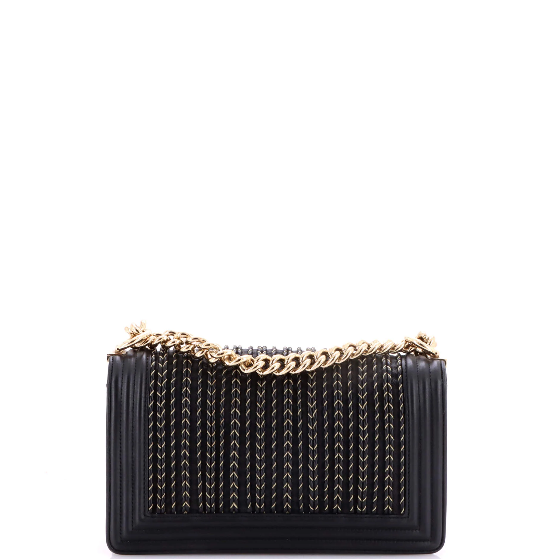 Boy Flap Bag Braided Woven Lambskin Old Medium - Image 3