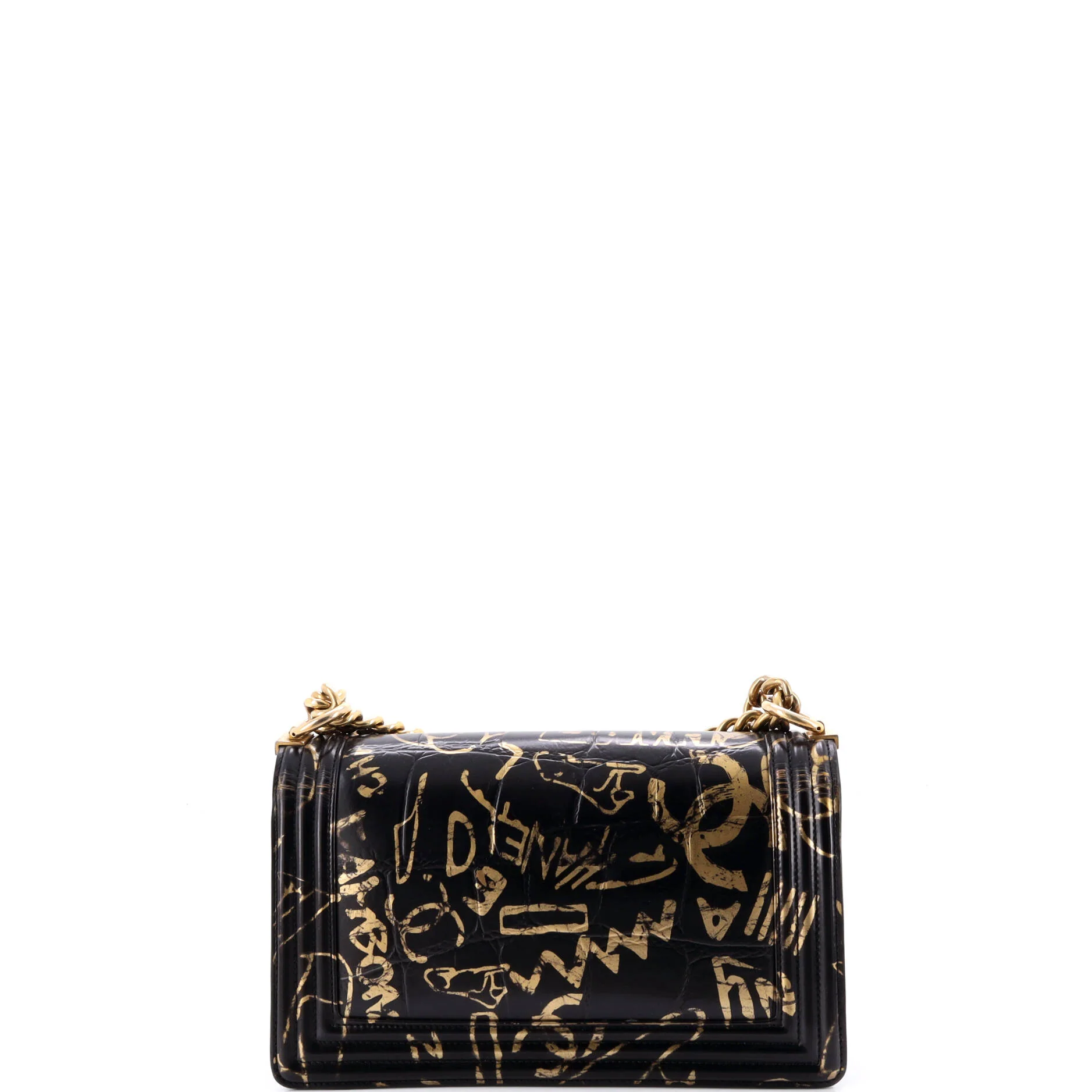 Boy Flap Bag Graffiti Crocodile Embossed Calfskin Old Medium - Image 3