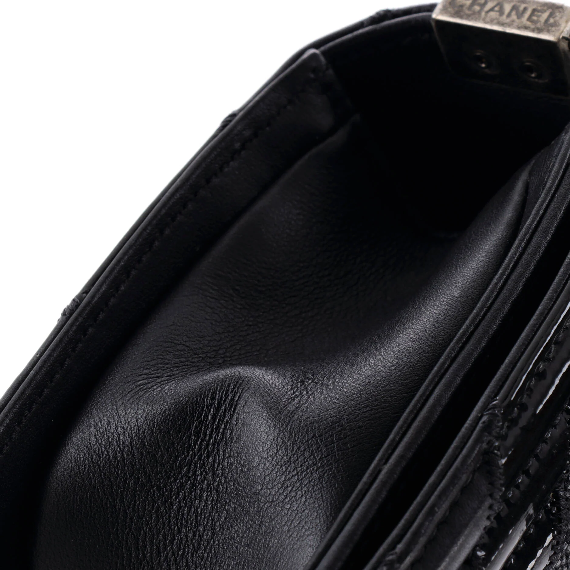 Boy Flap Bag Patchwork Caviar, Patent and Calfskin Small - Image 6