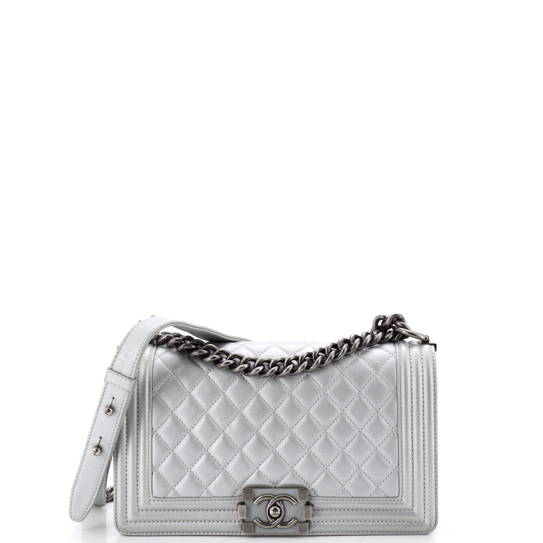 Boy Flap Bag Quilted Calfskin Old Medium