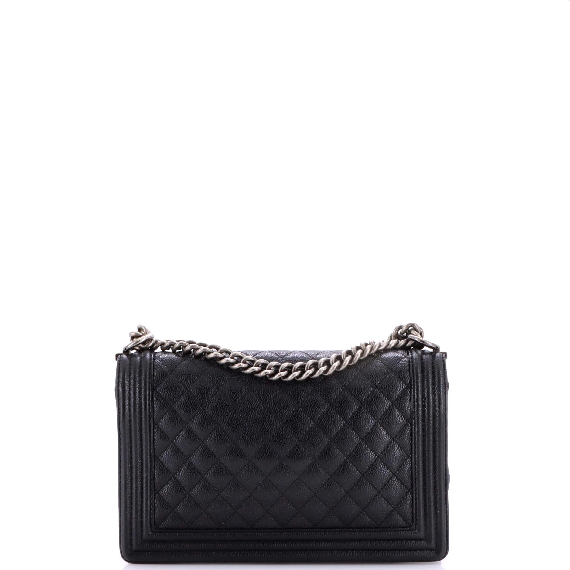 Boy Flap Bag Quilted Caviar New Medium - Image 3