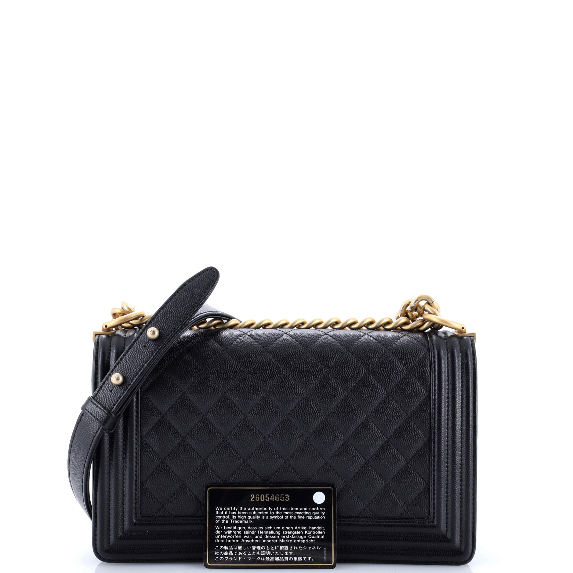 Boy Flap Bag Quilted Caviar Old Medium - Image 2