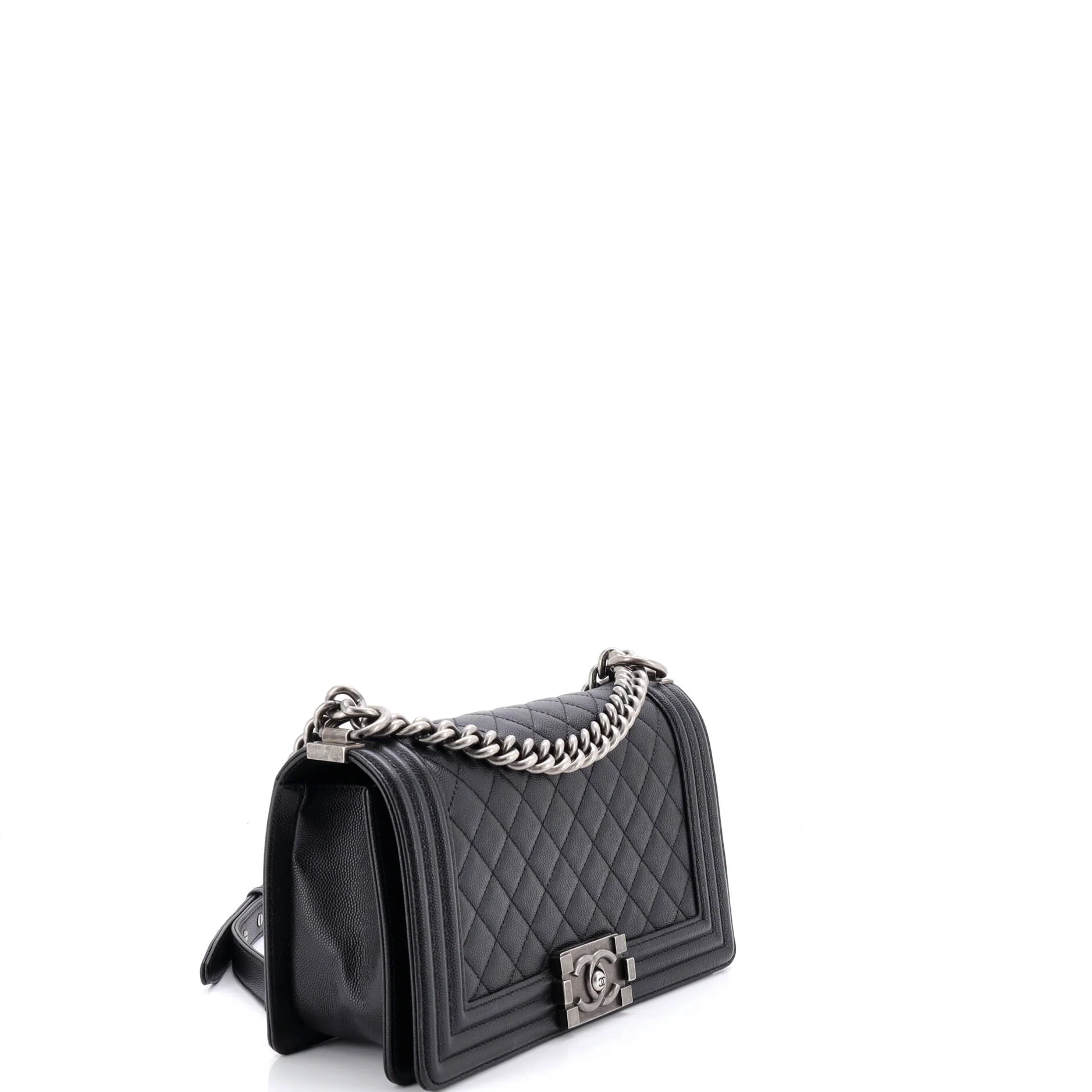 Boy Flap Bag Quilted Caviar Old Medium - Image 2