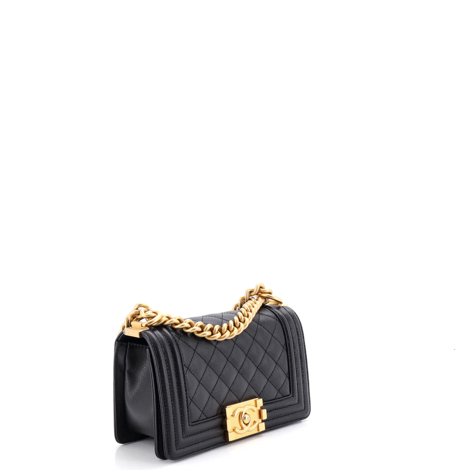 Boy Flap Bag Quilted Caviar Small - Image 2