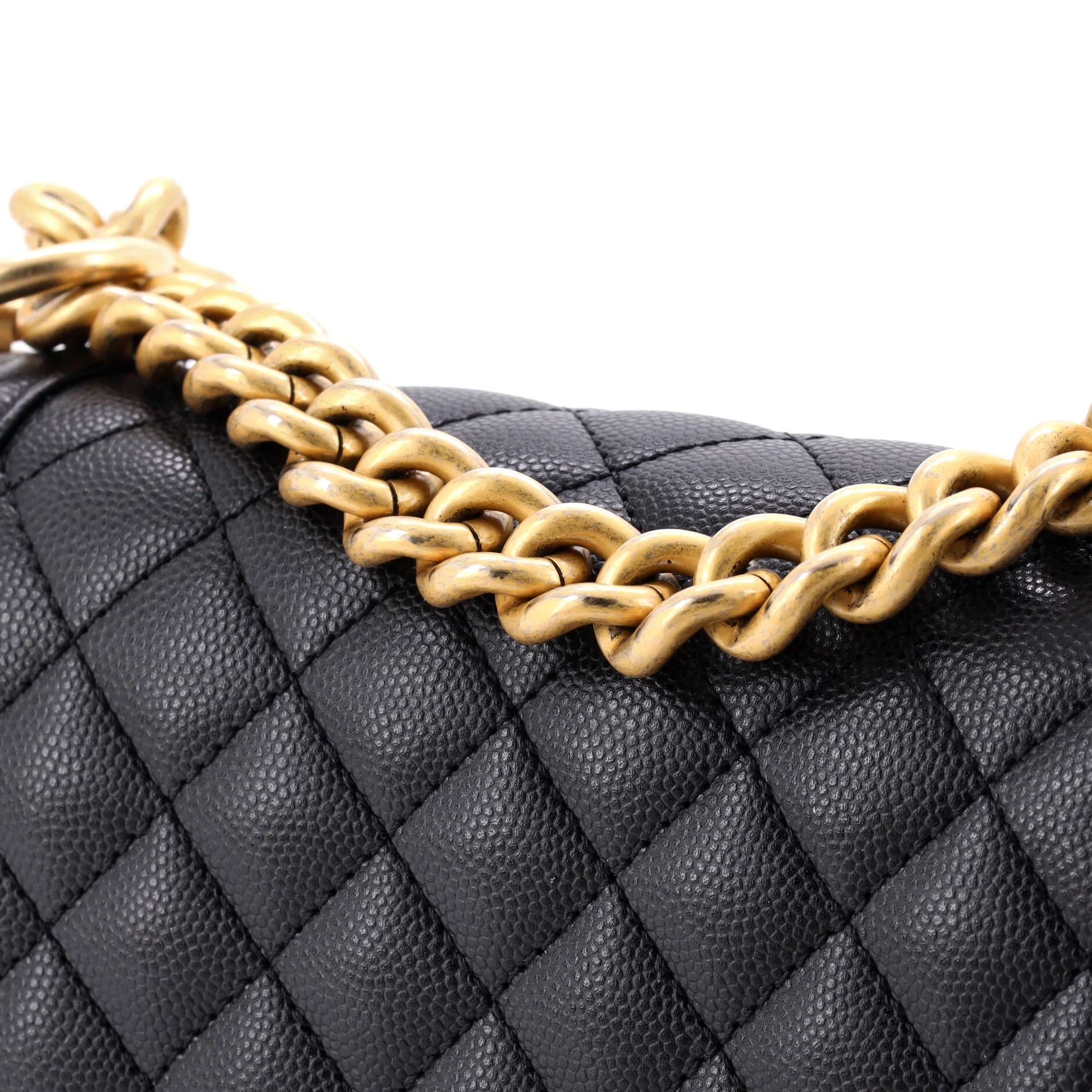 Boy Flap Bag Quilted Caviar Small - Image 7