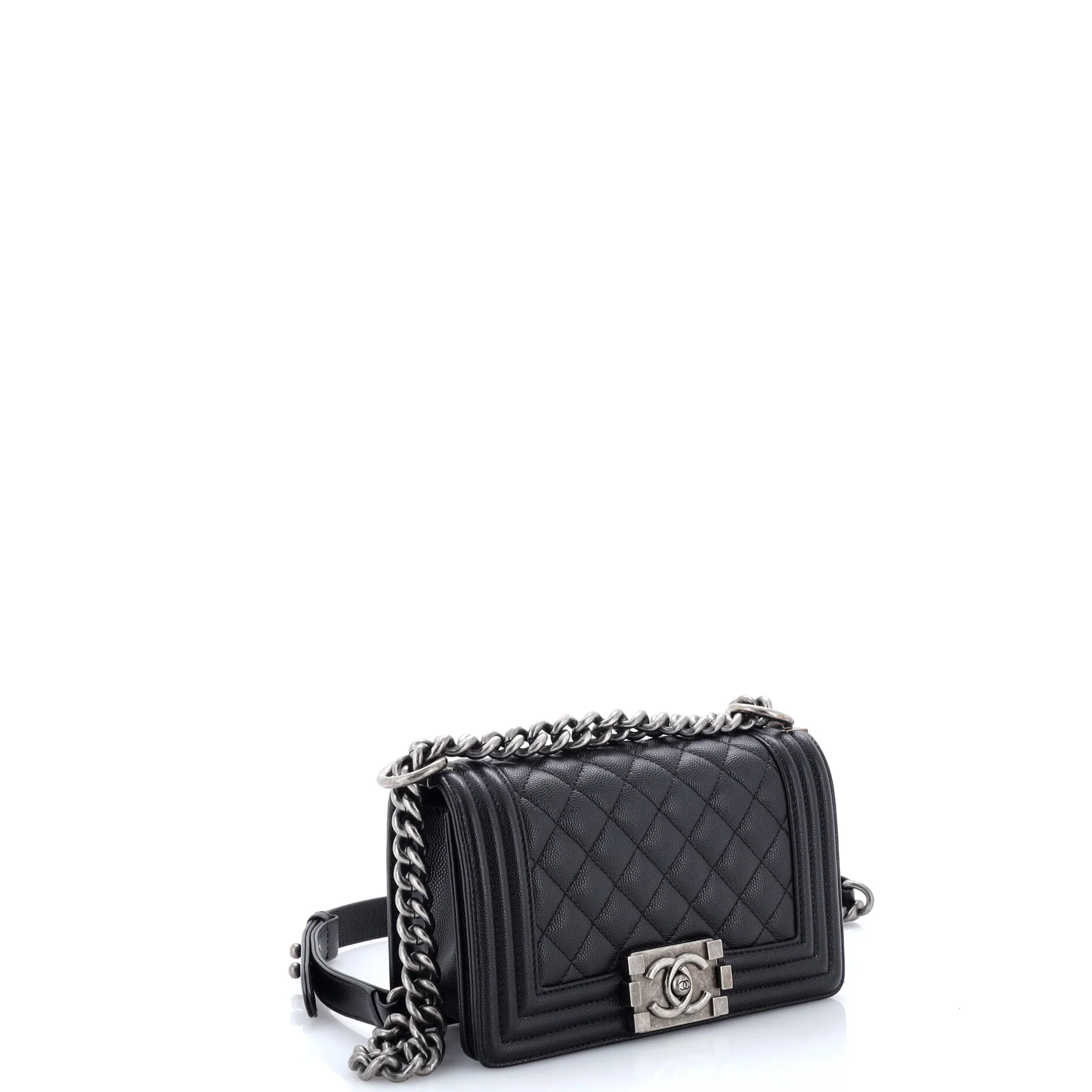 Boy Flap Bag Quilted Caviar Small - Image 2
