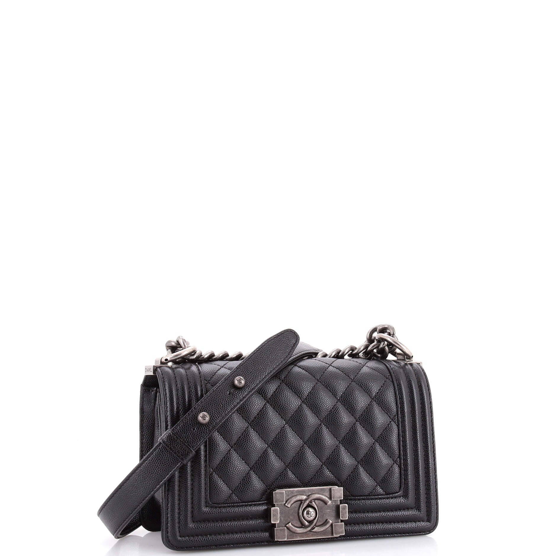 Boy Flap Bag Quilted Caviar Small - Image 2