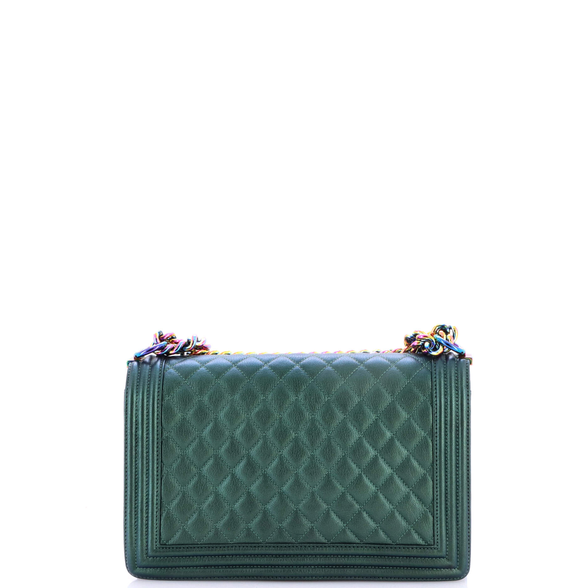 Boy Flap Bag Quilted Iridescent Goatskin New Medium - Image 3