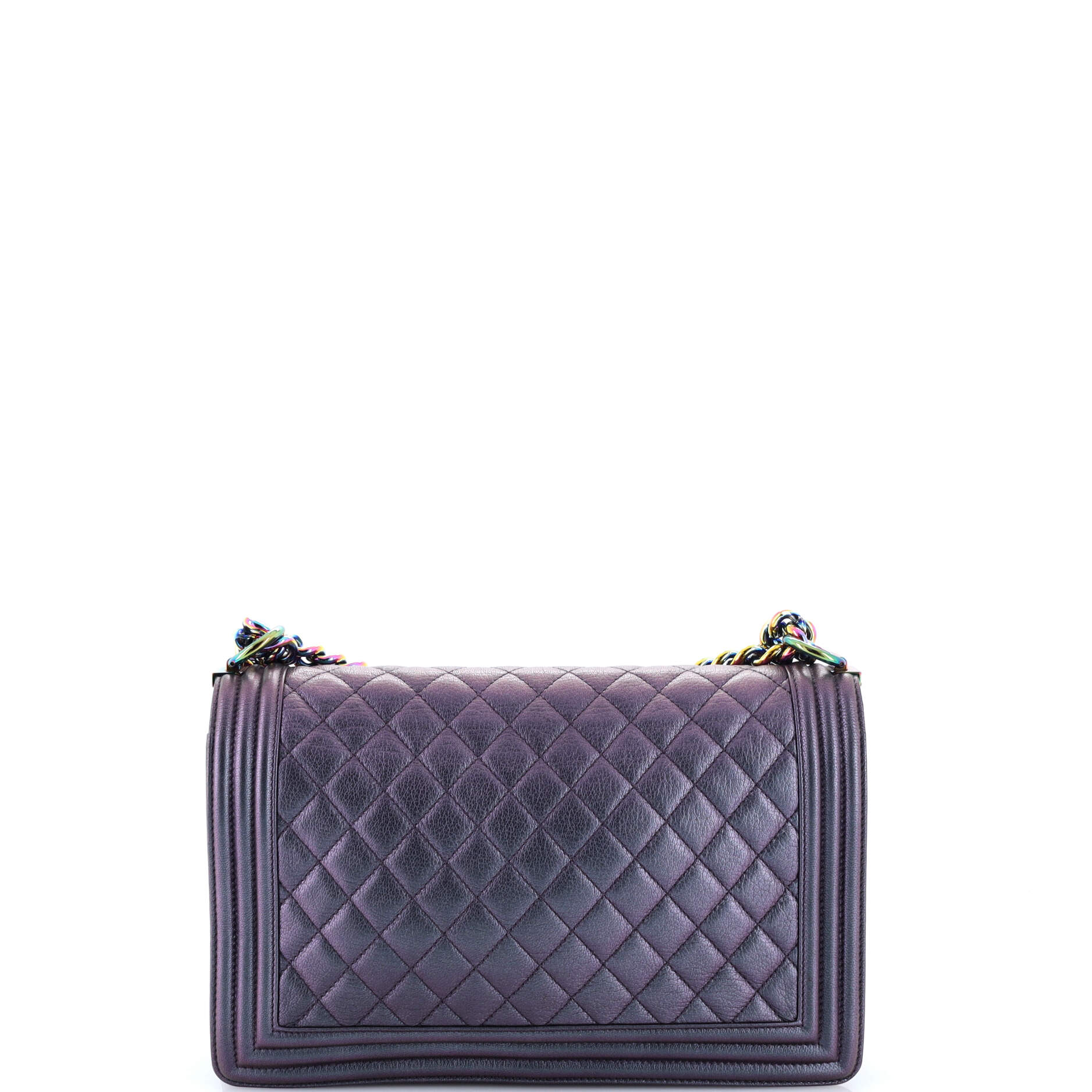 Boy Flap Bag Quilted Iridescent Goatskin New Medium - Image 3
