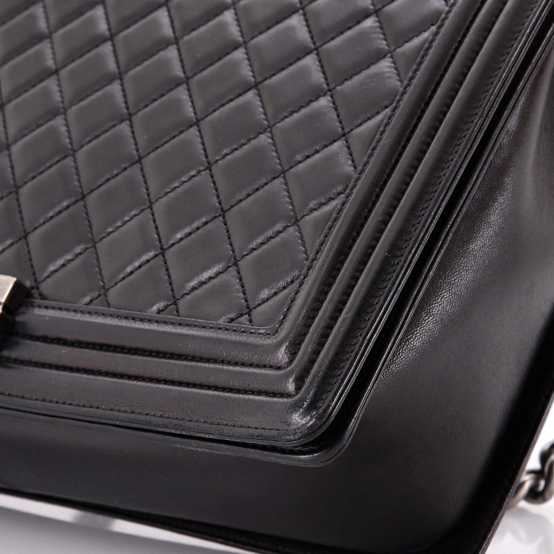 Boy Flap Bag Quilted Lambskin Large - Image 6