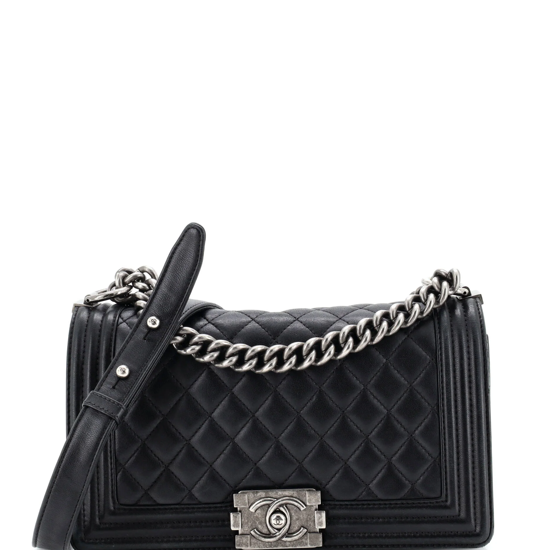 Boy Flap Bag Quilted Lambskin Old Medium