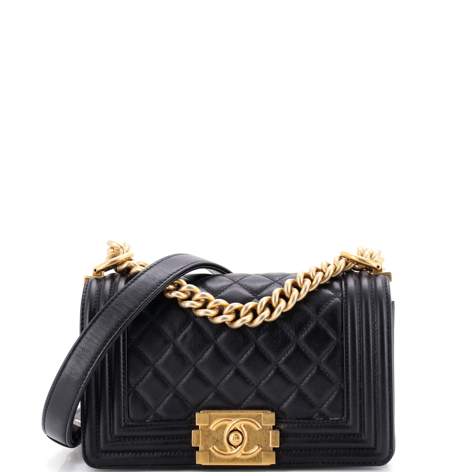 Boy Flap Bag Quilted Lambskin Small