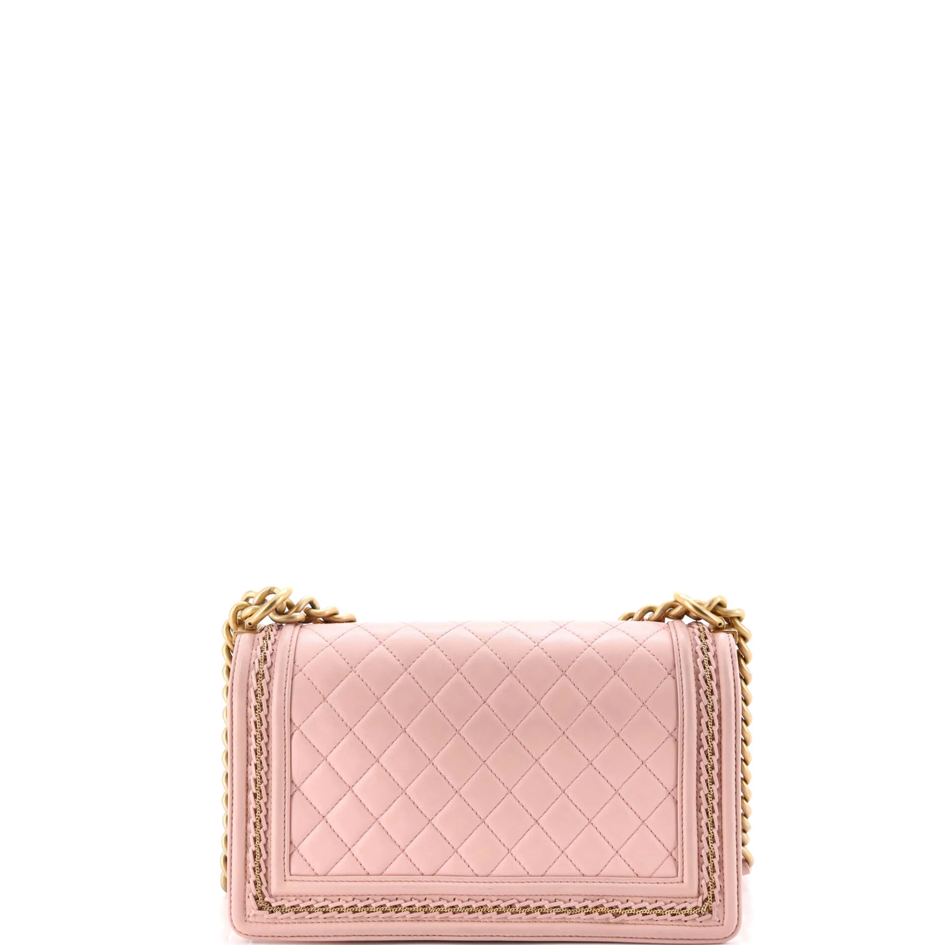 Boy Flap Bag Quilted Lambskin with Chain Detail Old Medium - Image 4