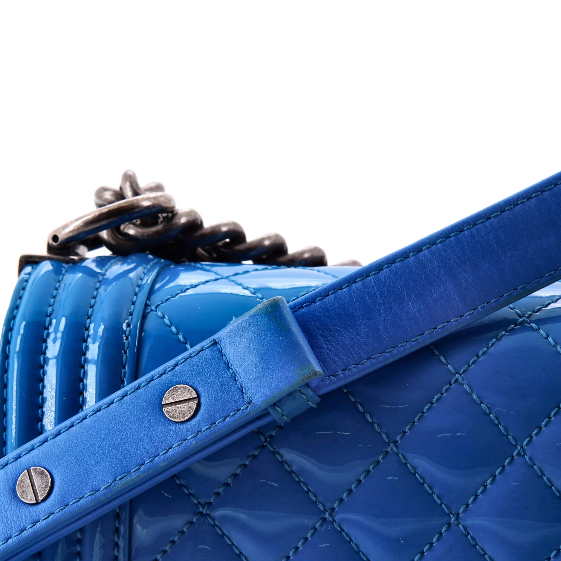 Boy Flap Bag Quilted Patent Small - Image 8