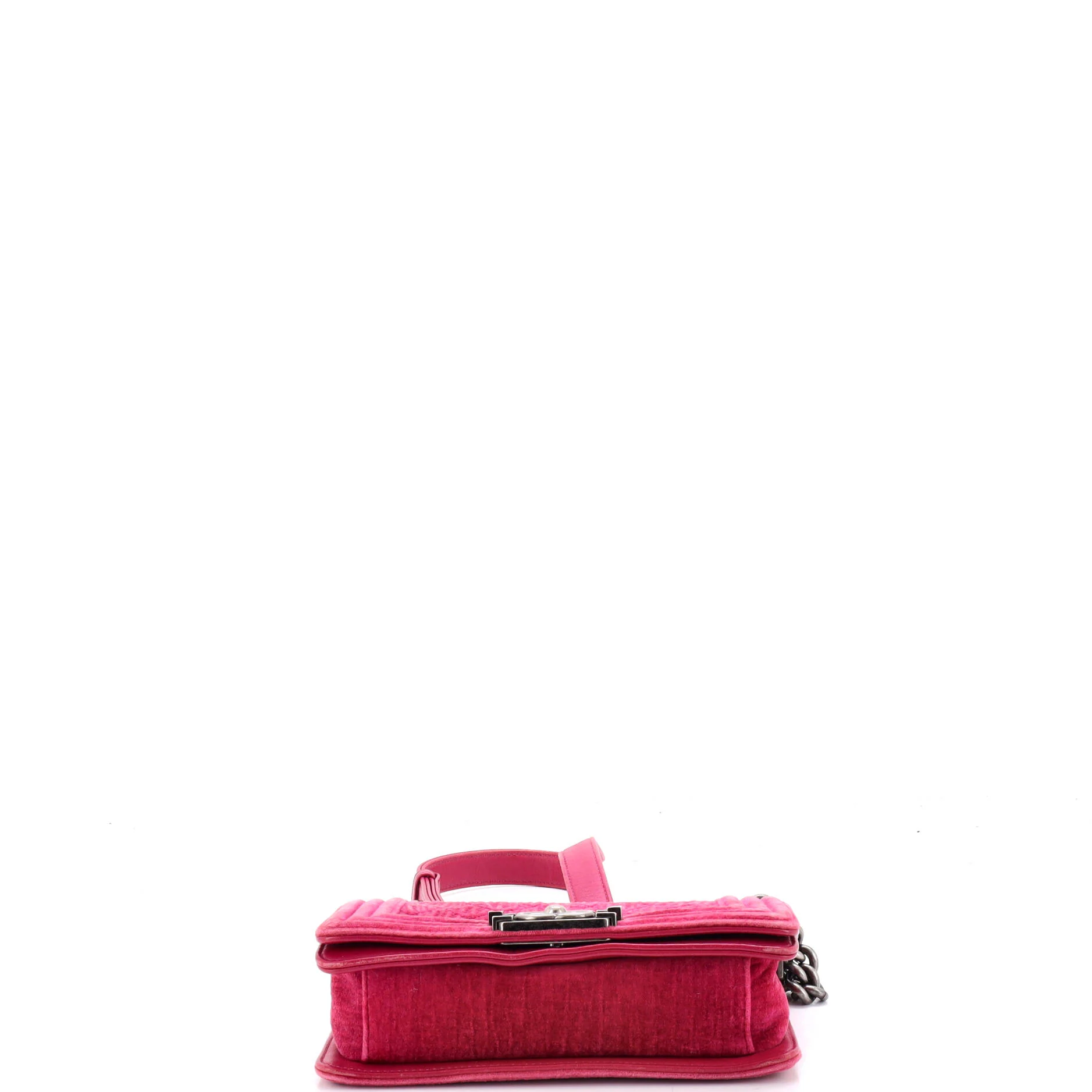 Boy Flap Bag Quilted Velvet Small - Image 4