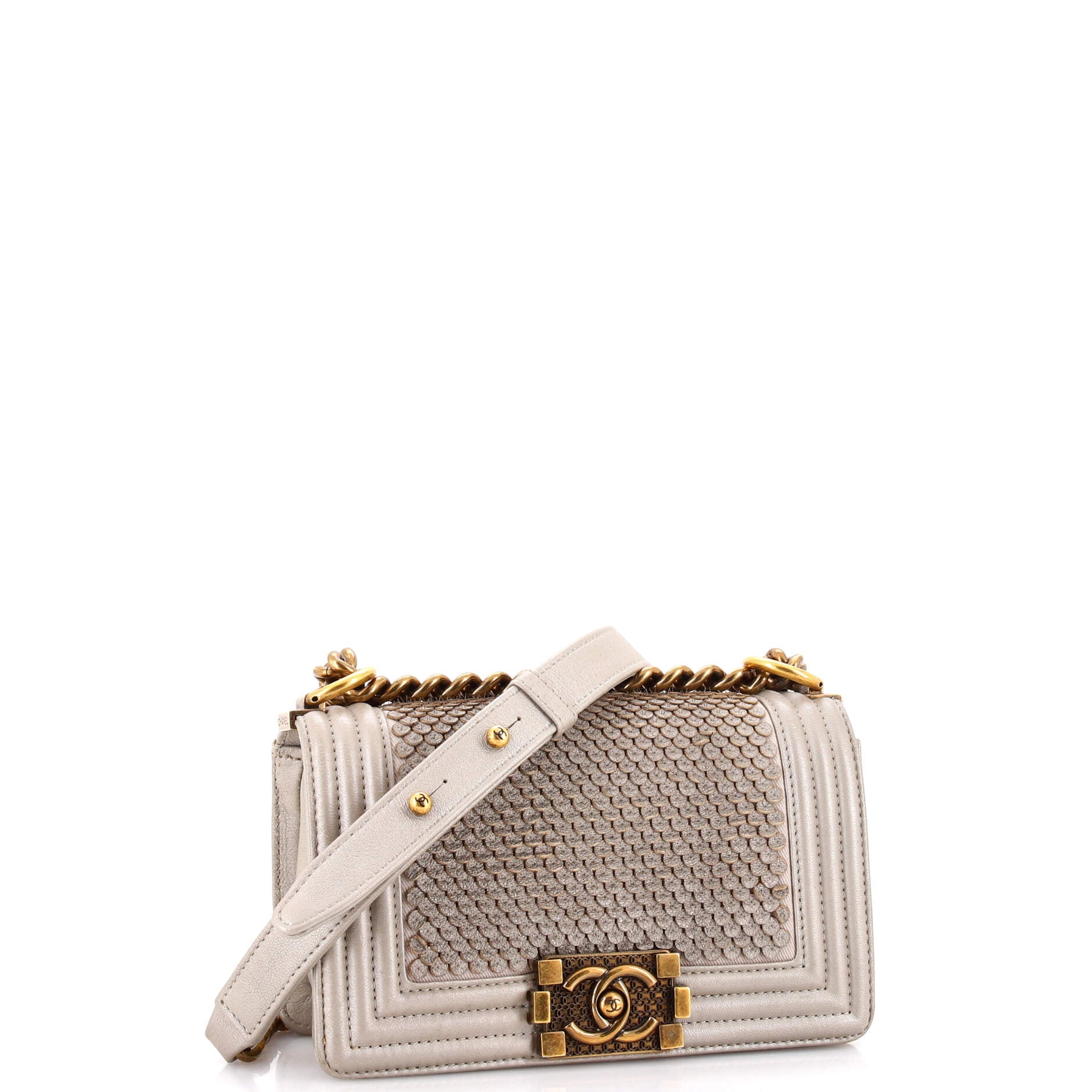 Boy Flap Bag Scaled Lambskin Small - Image 2