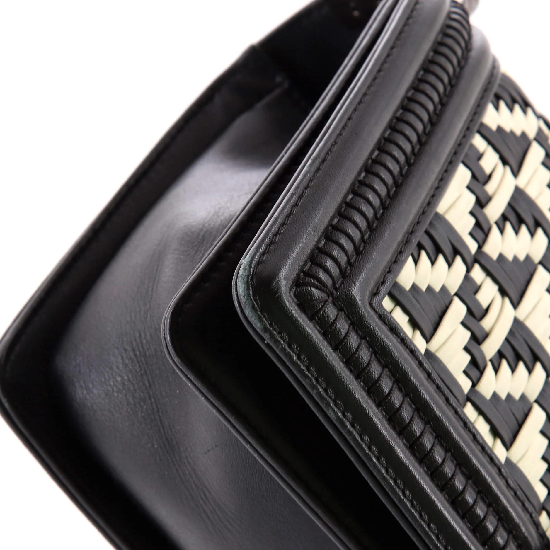 Boy Flap Bag Woven Calfskin Old Medium - Image 6