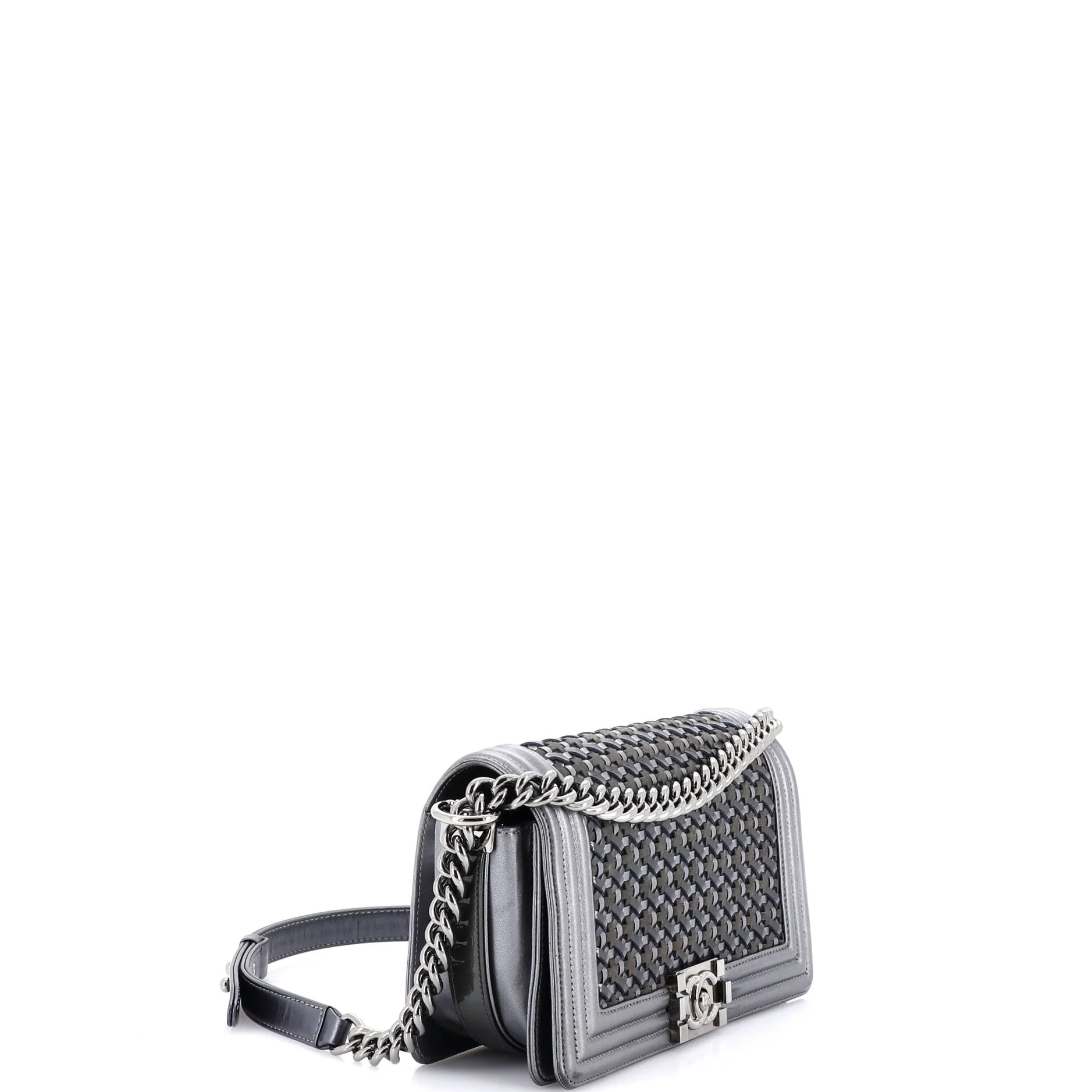 Boy Flap Bag Woven Leather Old Medium - Image 2
