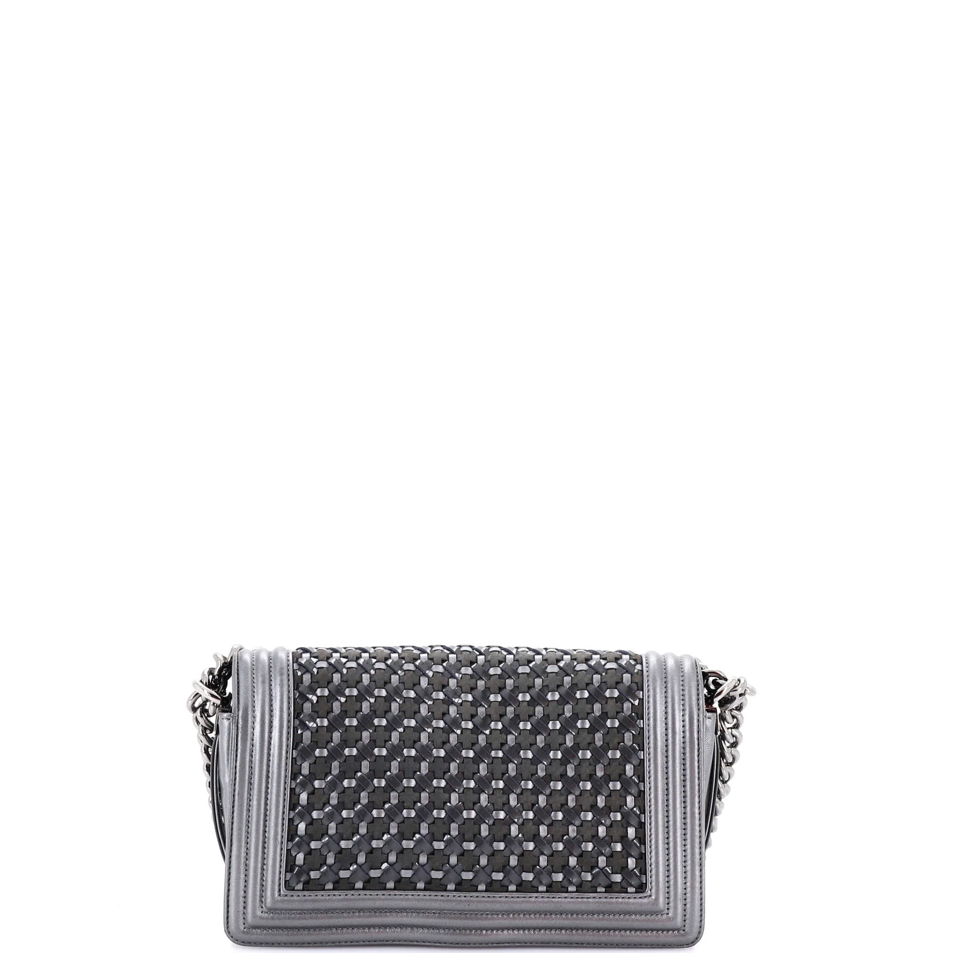 Boy Flap Bag Woven Leather Old Medium - Image 3