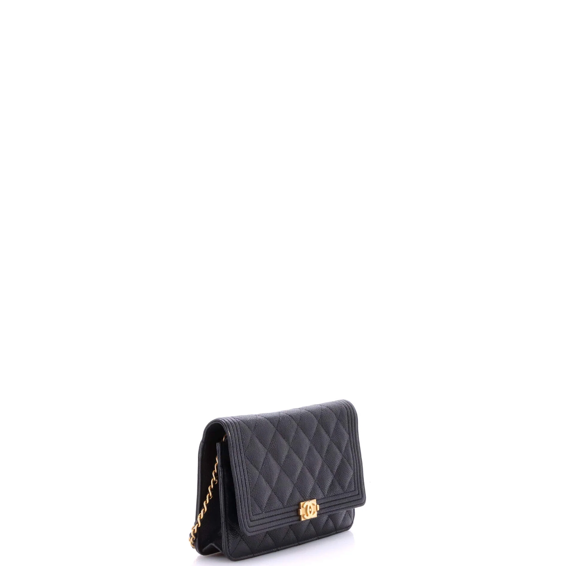 Boy Wallet on Chain Quilted Caviar - Image 2