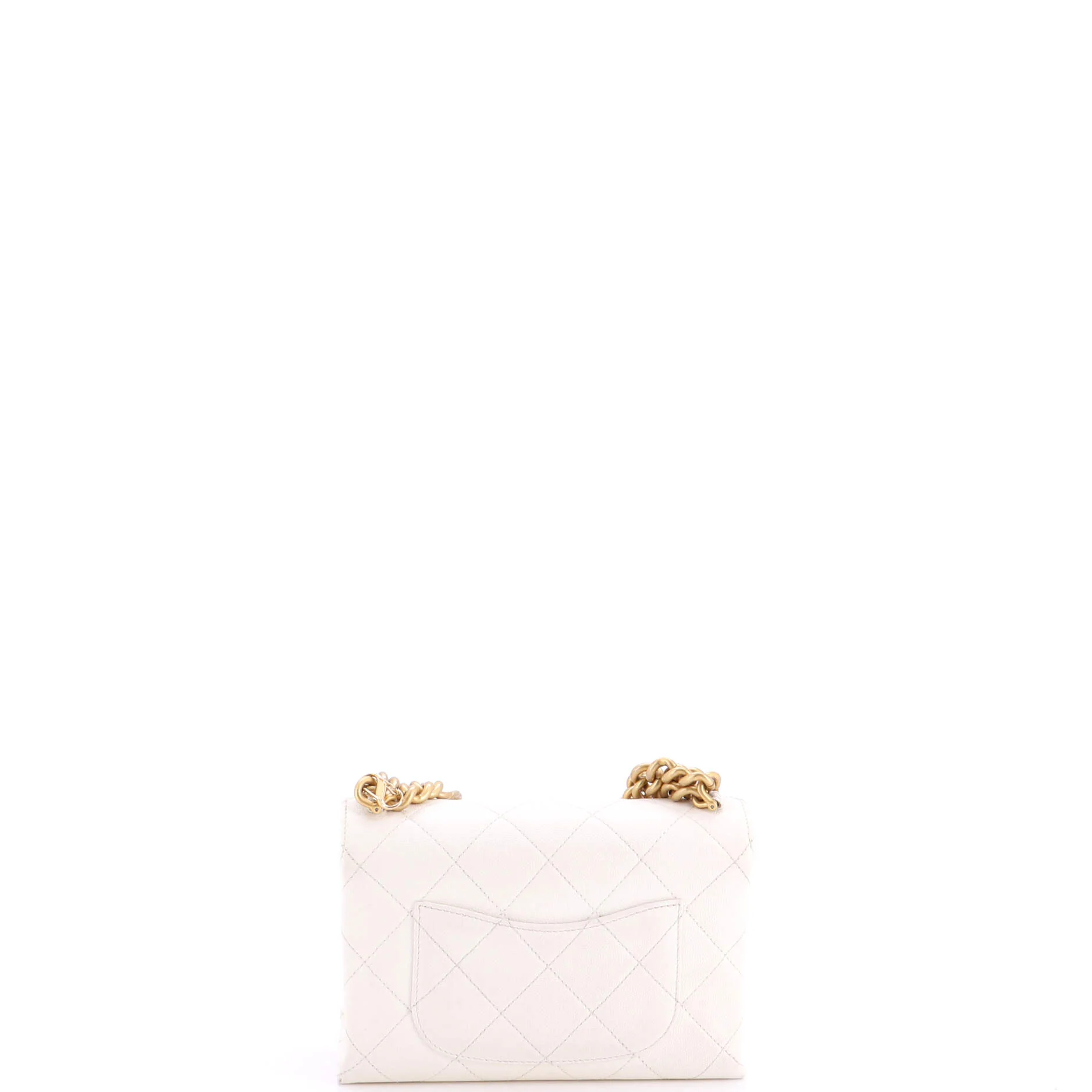 Bracelet On Chain Flap Bag Quilted Caviar Mini - Image 3