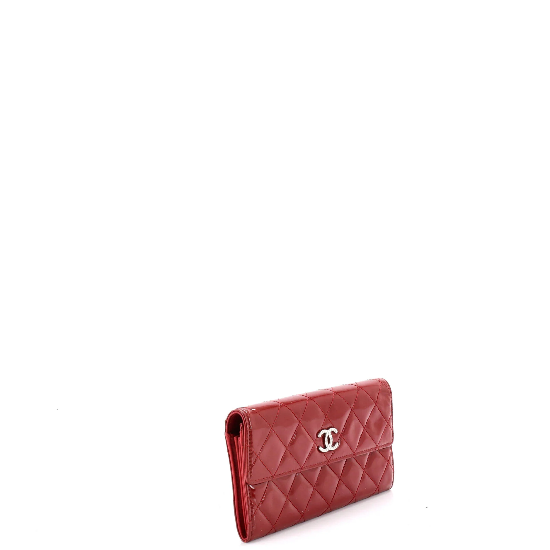 CC Brilliant Flap Wallet Quilted Patent Long - Image 2