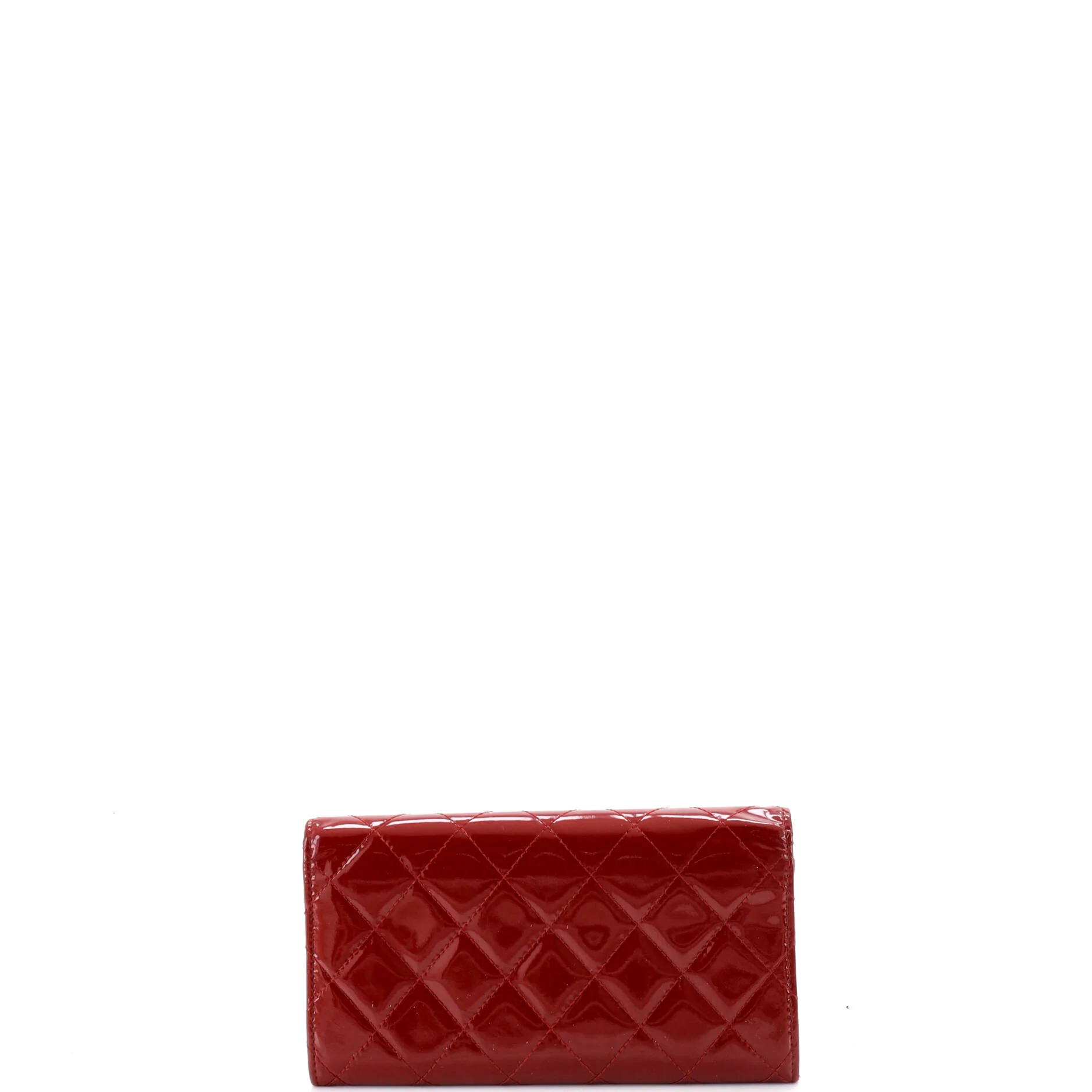 CC Brilliant Flap Wallet Quilted Patent Long - Image 3
