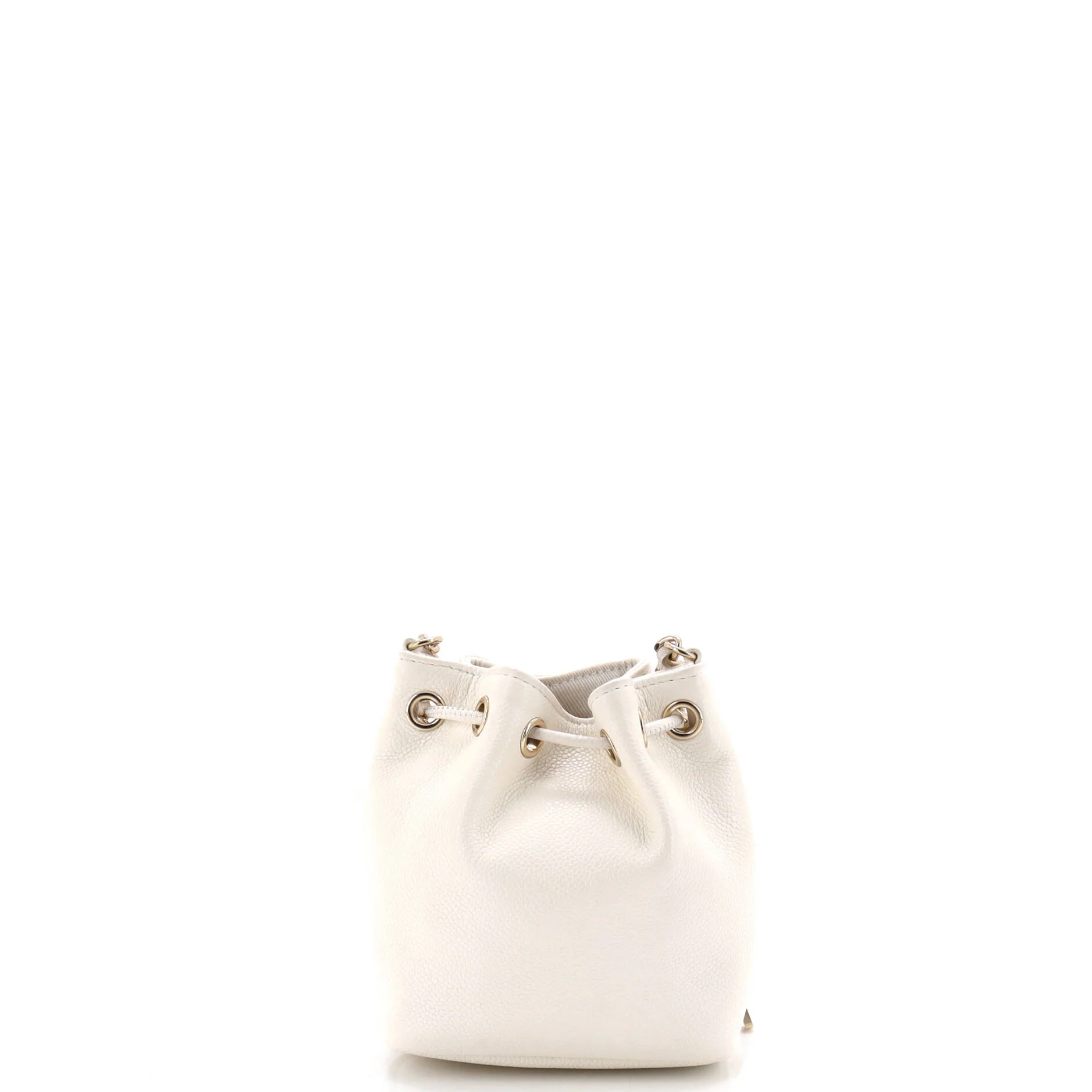 Business Affinity Drawstring Bucket Bag Quilted Caviar Mini - Image 3